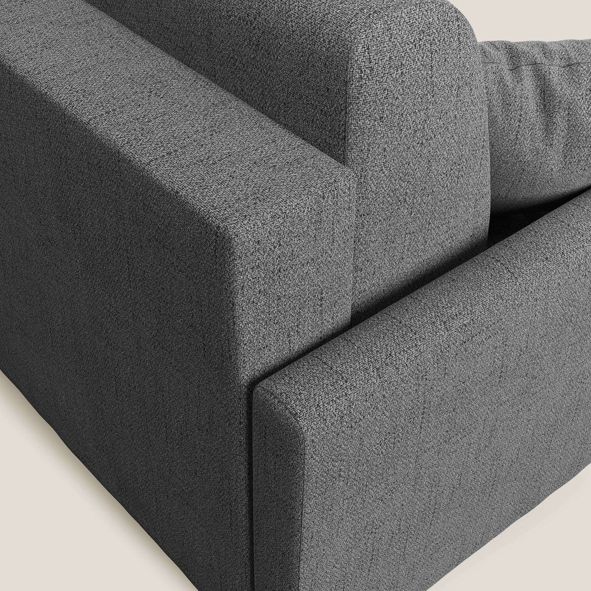 Edgar divano letto matrimoniale in tessuto felis impermeabile T03 grigio - divitt.sbs