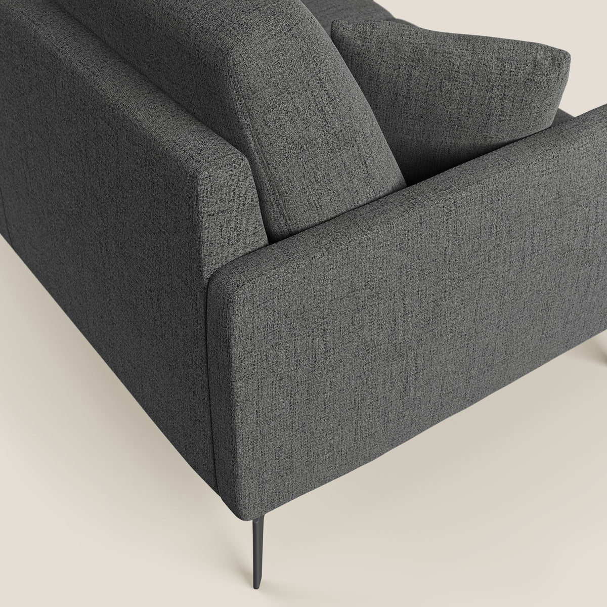Saturno divano angolare moderno in tessuto morbido impermeabile T03 grigio - divitt.sbs