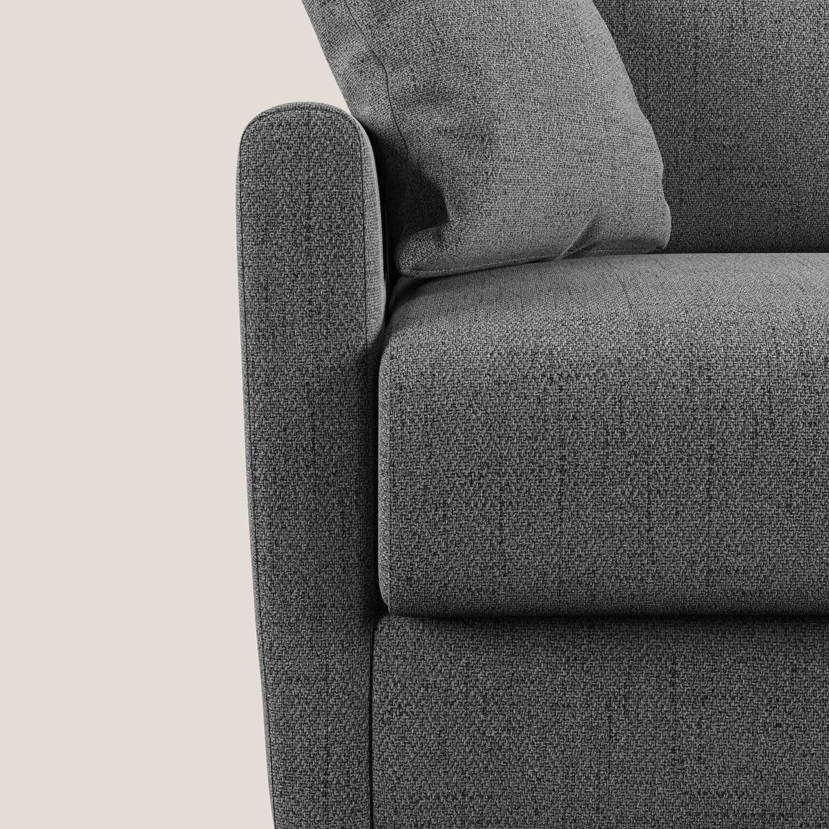 Edgar divano letto matrimoniale in tessuto felis impermeabile T03 grigio - divitt.sbs