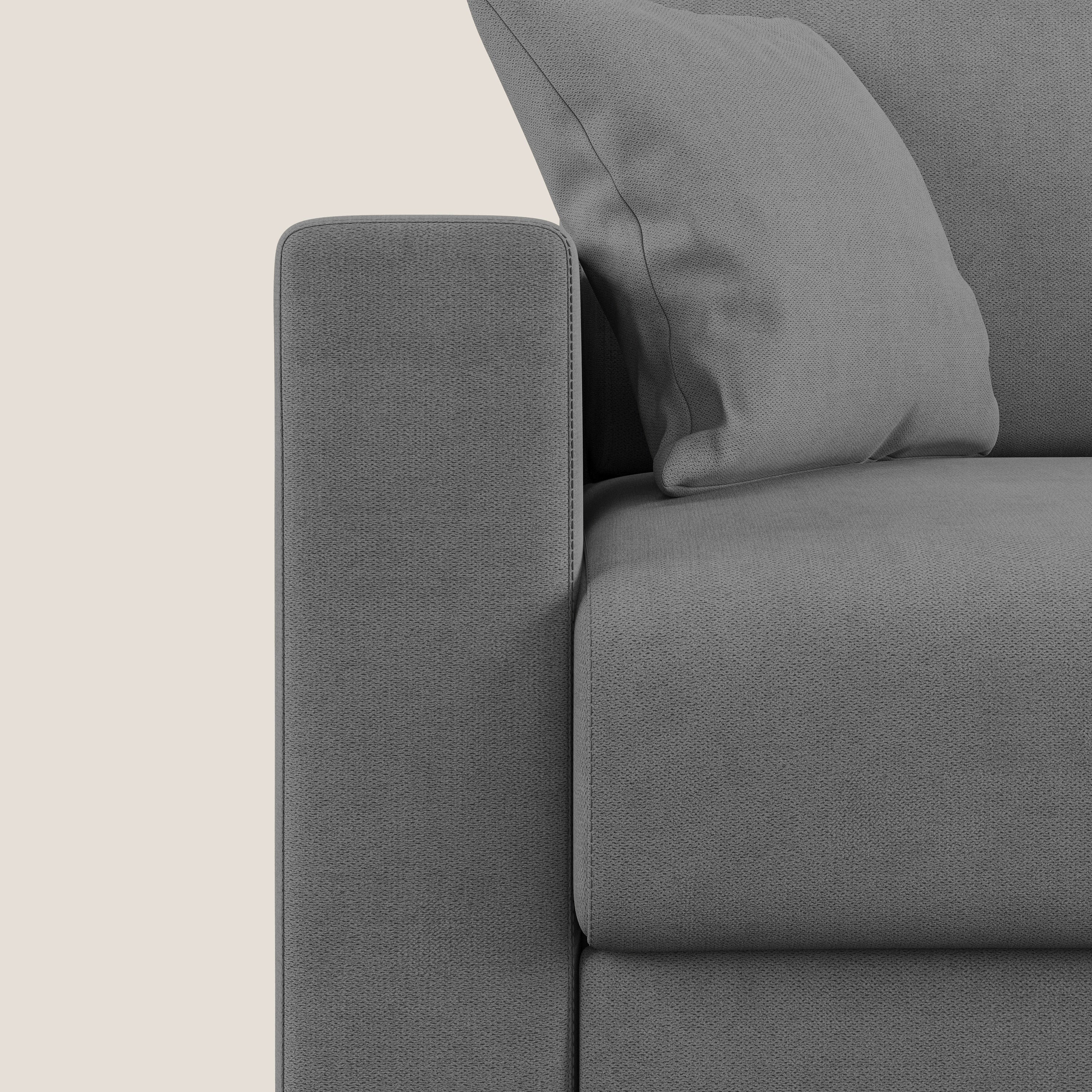 Kafka divano letto angolare in morbido tessuto impermeabile T02 grigio - divitt.sbs