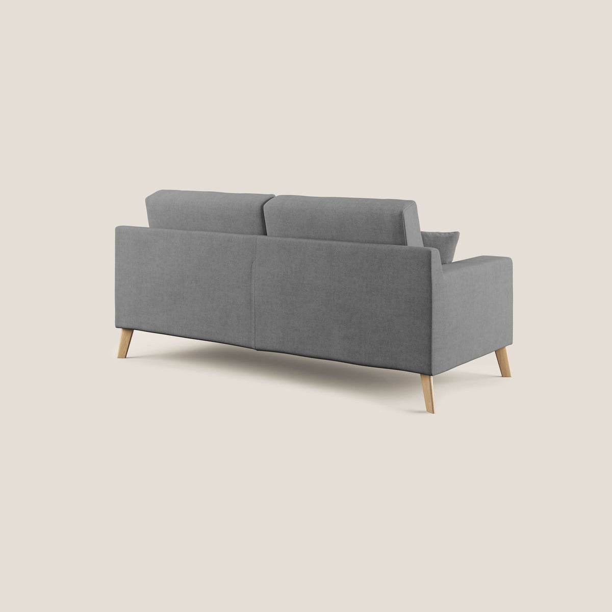 Danish divano moderno in tessuto morbido impermeabile T02 grigio - divitt.sbs
