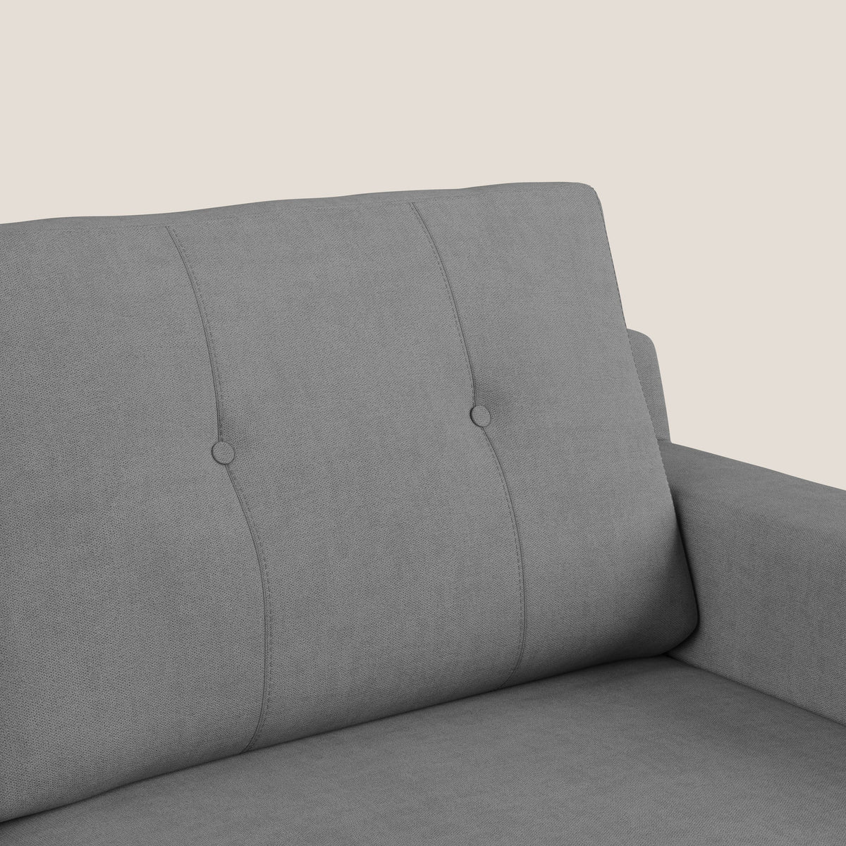 Danish divano moderno in tessuto morbido impermeabile T02 grigio - divitt.sbs
