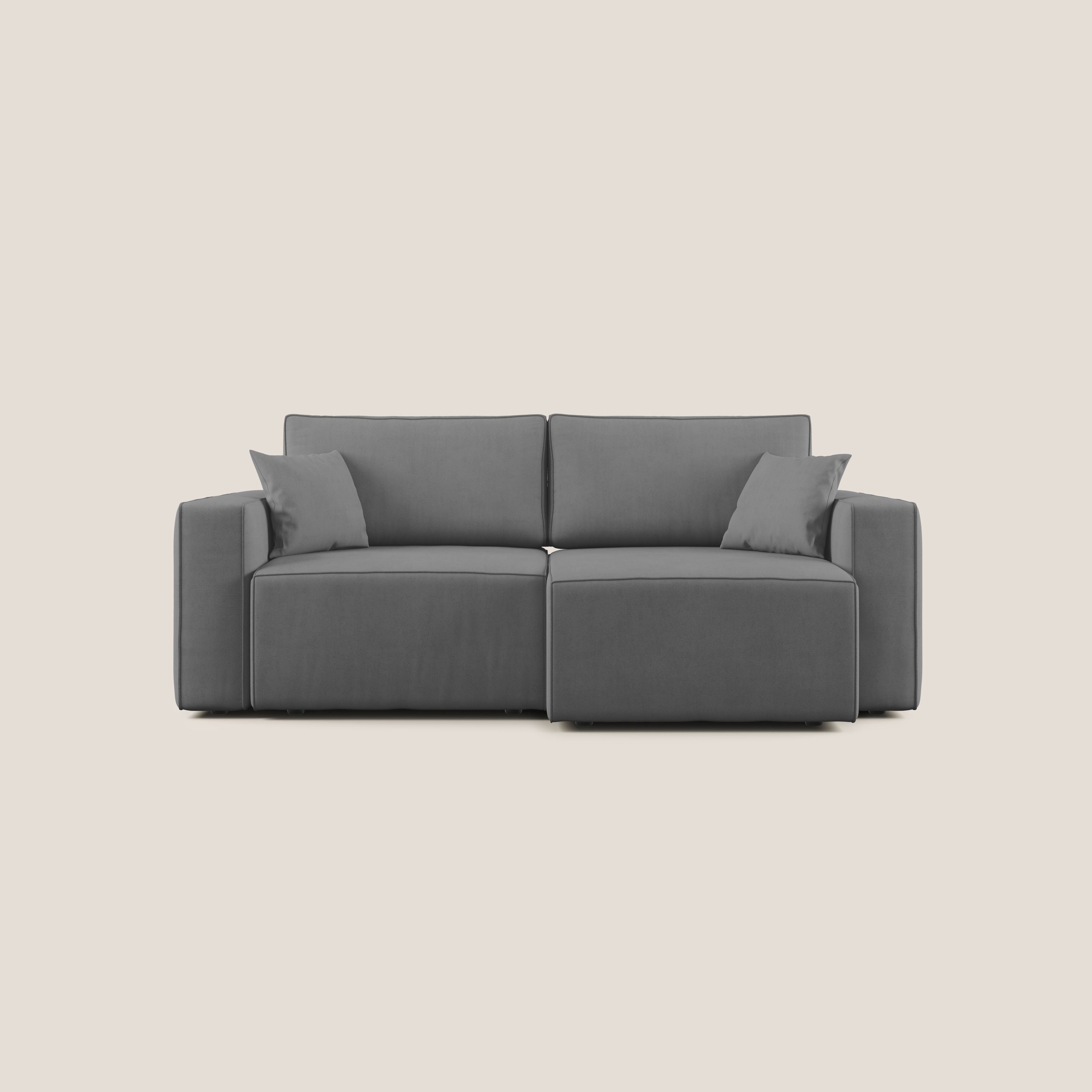 Morfeo divano con sedute estraibili in morbido tessuto impermeabile T02 grigio - divitt.sbs