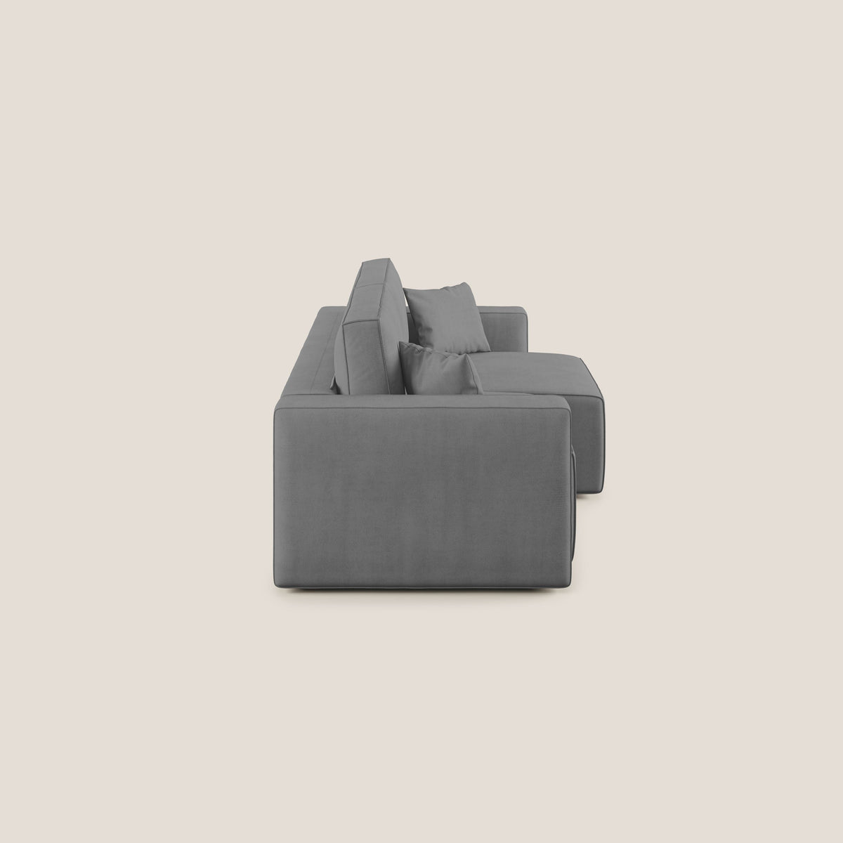 Morfeo divano con sedute estraibili in morbido tessuto impermeabile T02 grigio - divitt.sbs