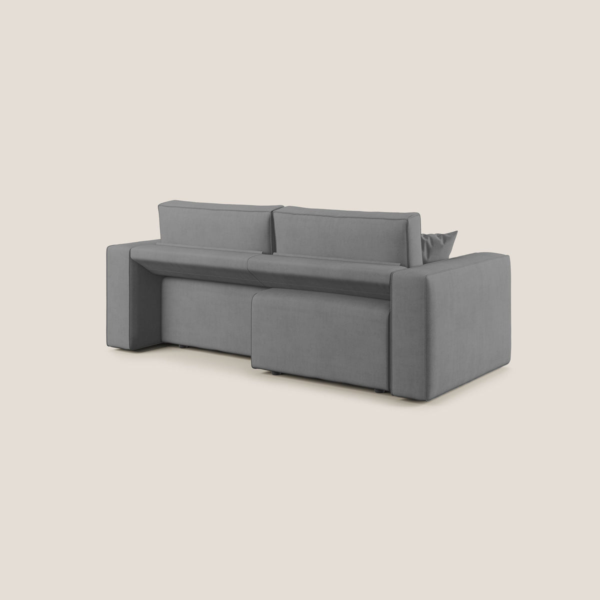 Morfeo divano con sedute estraibili in morbido tessuto impermeabile T02 grigio - divitt.sbs