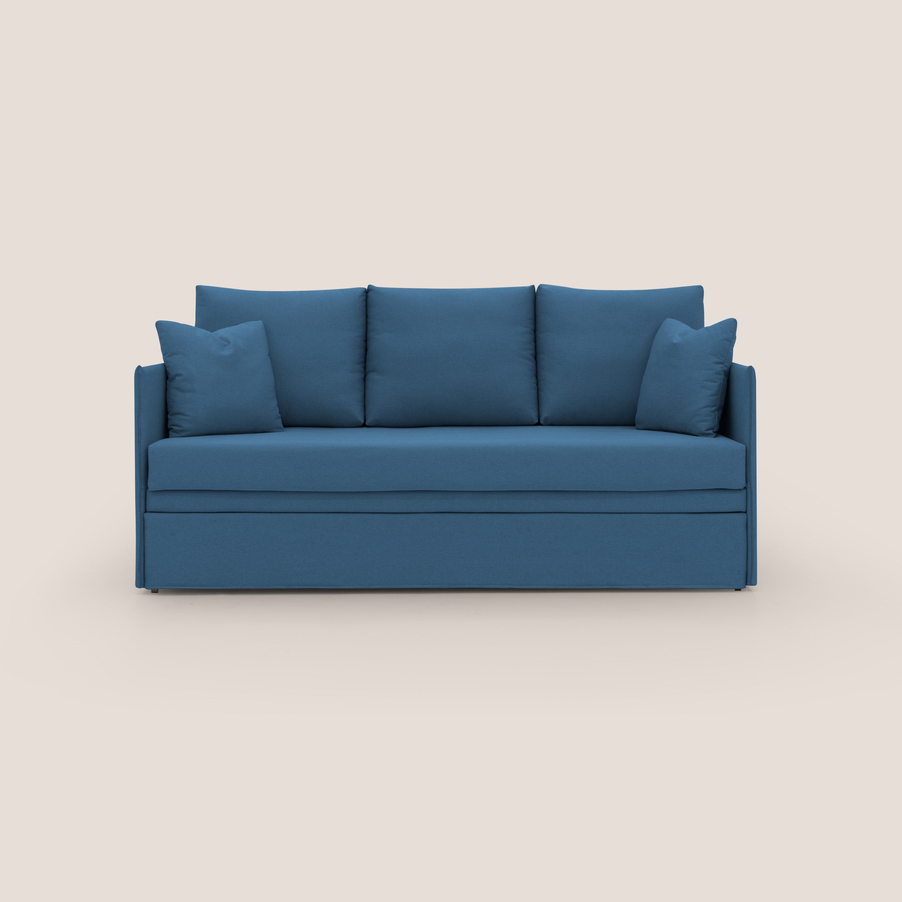 Brera Divano duplex con doppio letto in tessuto simil cotone impermeabile T13 blu - divitt.sbs