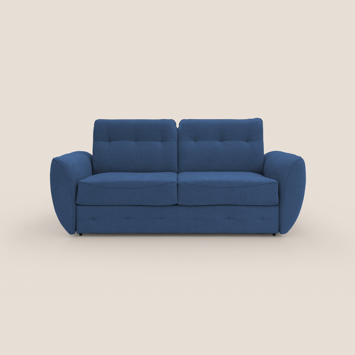 Zeus Divano letto scandinavo con schienale alto in tessuto impermeabile T02 blu - divitt.sbs