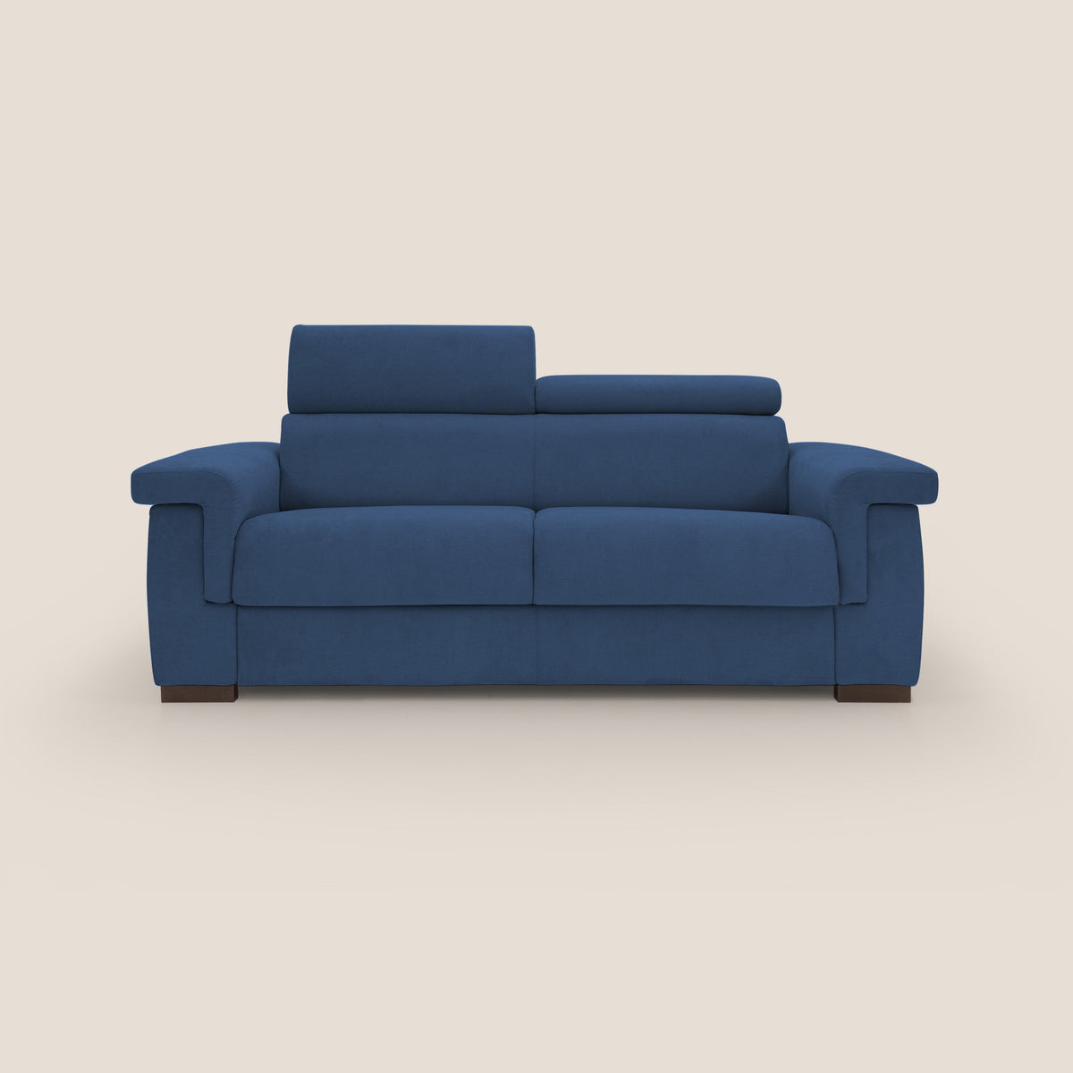 Bjorn divano letto sfoderabile con materasso H18 cm e poggiatesta reclinabili in tessuto impermeabile T02 blu - divitt.sbs