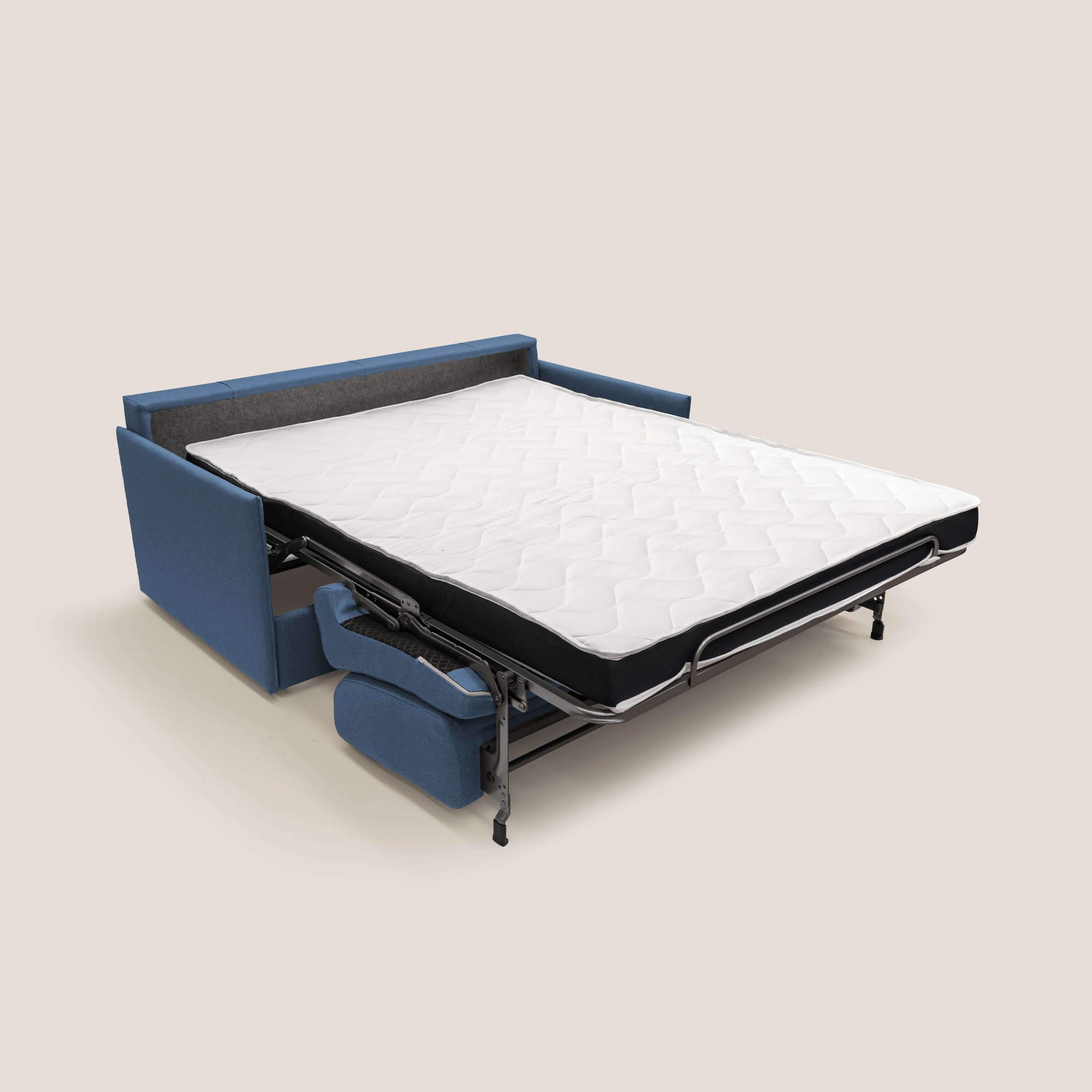 Evans Divano letto matrimoniale in tessuto impermeabile T13 blu - divitt.sbs