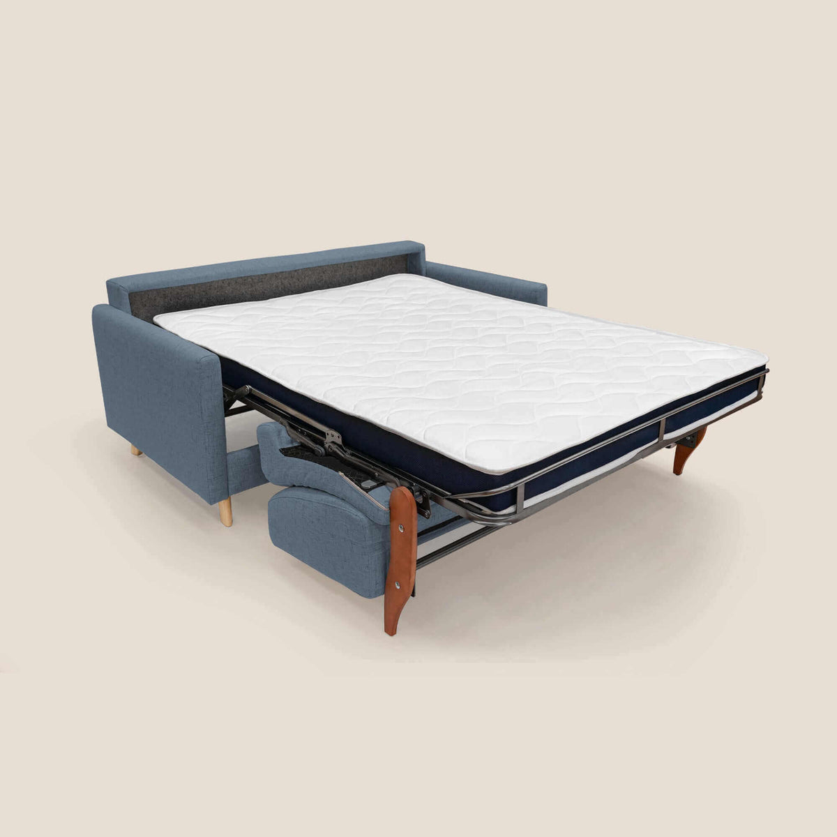 Edgar divano letto matrimoniale in tessuto felis impermeabile T03 blu - divitt.sbs
