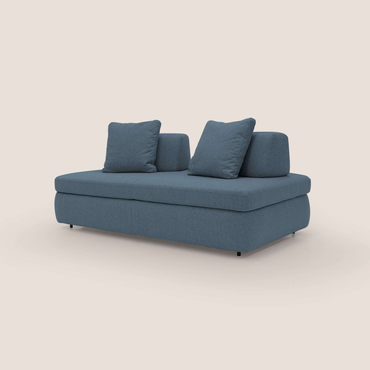 Gransasso Divano letto matrimoniale dal DESIGN innovativo in tessuto impermeabile T03 blu - divitt.sbs