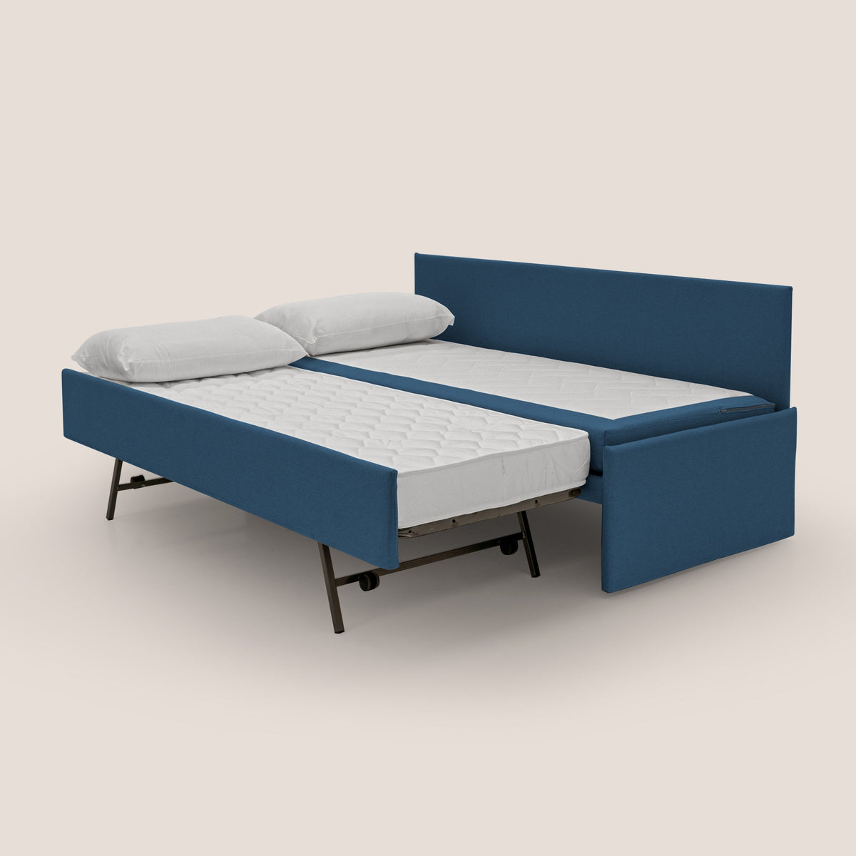 Naviglio Divano duplex con doppio letto in tessuto simil cotone impermeabile T13 blu - divitt.sbs