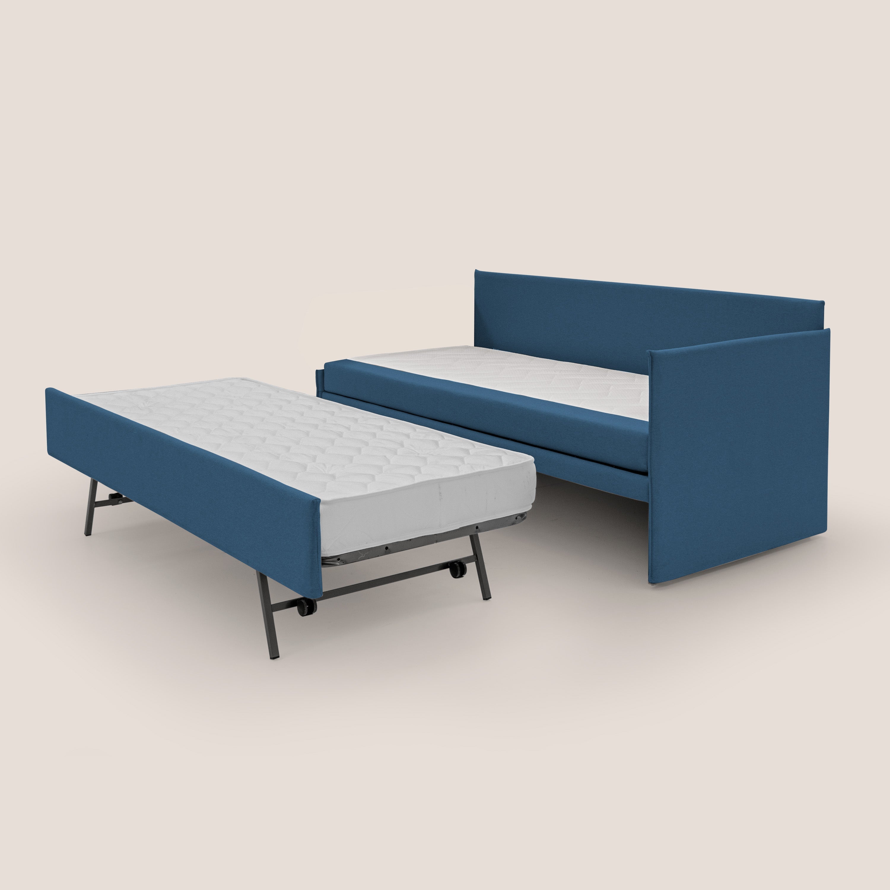 Durini Divano duplex con doppio letto in tessuto simil cotone impermeabile T13 blu - divitt.sbs