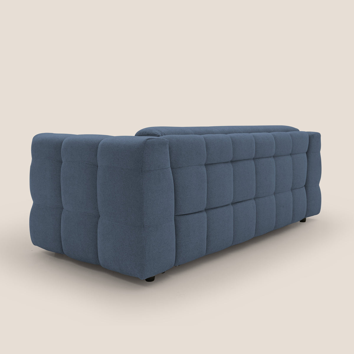 Tender Divano letto matrimoniale dal design innovativo in tessuto bouclet impermeabile T07 blu - divitt.sbs