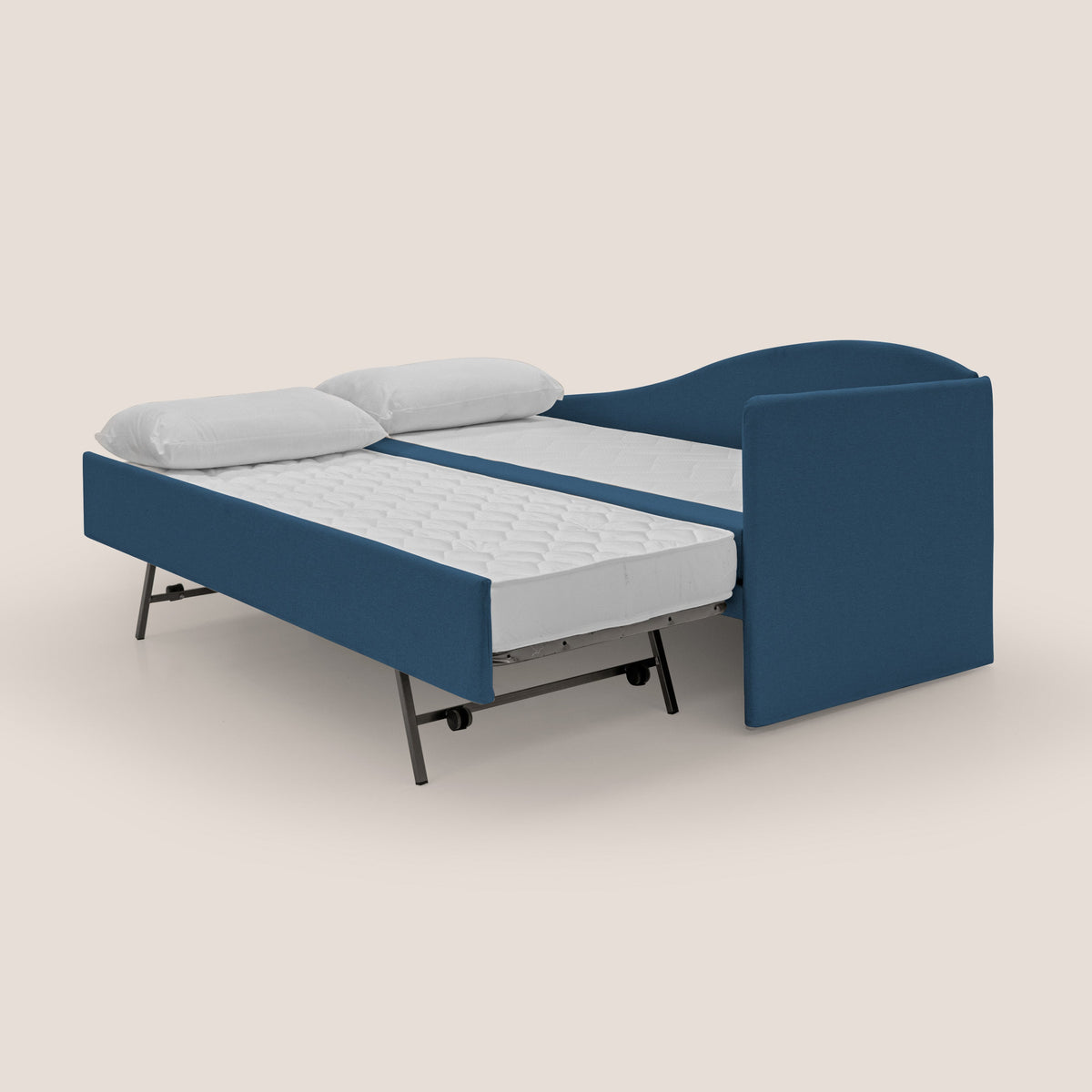 Nolo Divano duplex con doppio letto in tessuto simil cotone impermeabile T13 blu - divitt.sbs