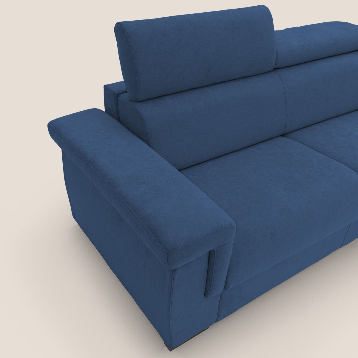 Bjorn divano letto sfoderabile con materasso H18 cm e poggiatesta reclinabili in tessuto impermeabile T02 blu - divitt.sbs