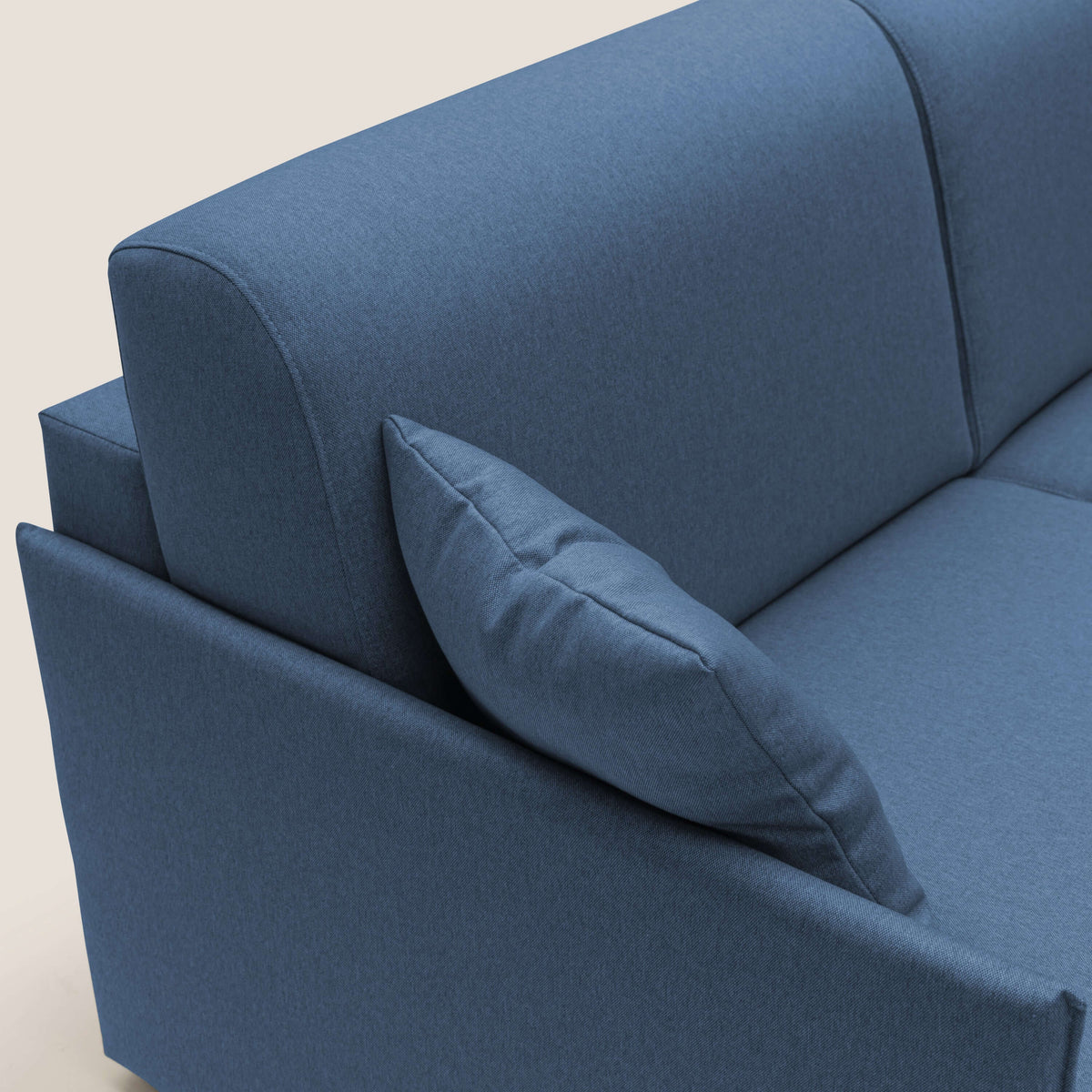 Evans Divano letto matrimoniale in tessuto impermeabile T13 blu - divitt.sbs
