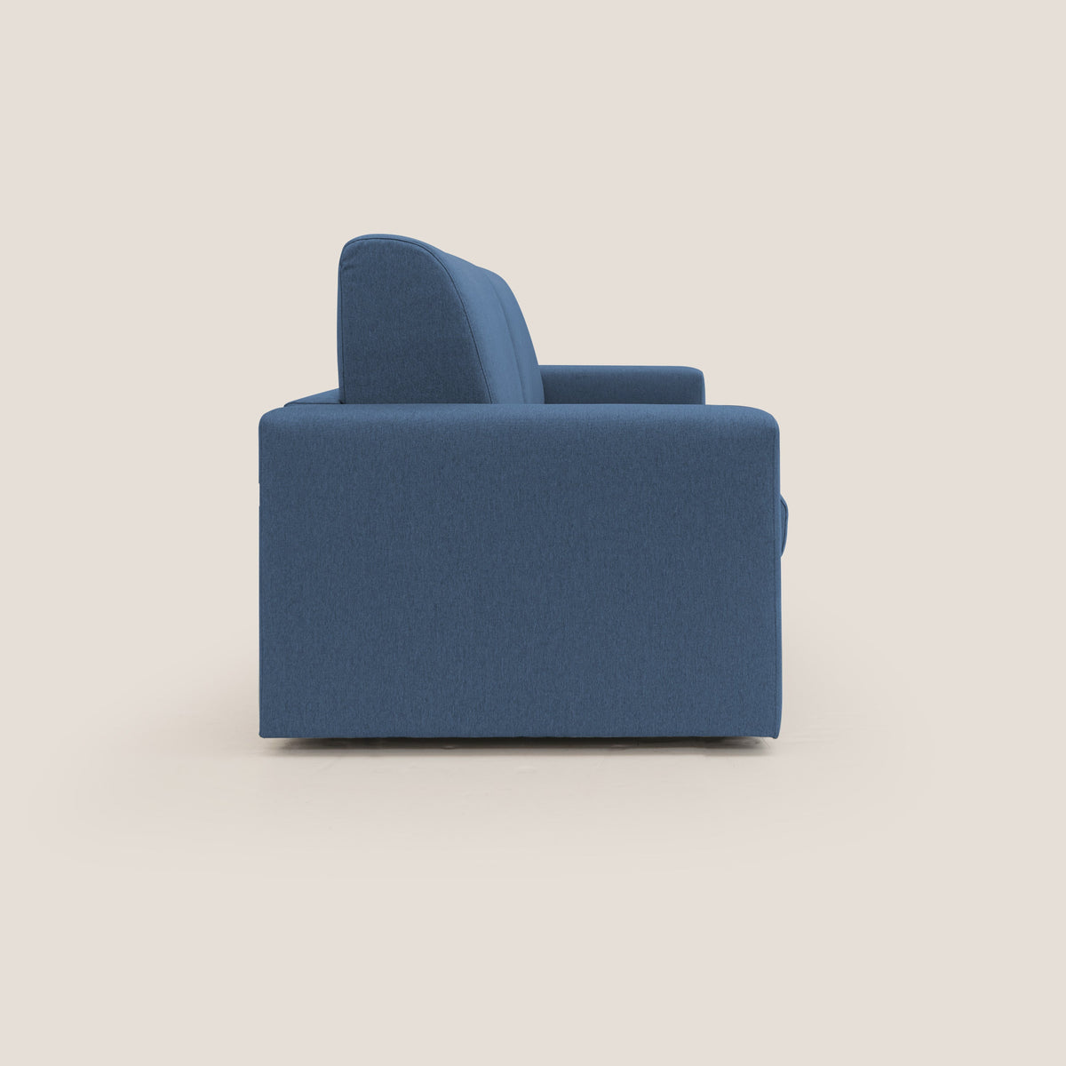 Kansas Divano letto matrimoniale alto 20 cm in tessuto impermeabile misto cotone T13 blu - divitt.sbs