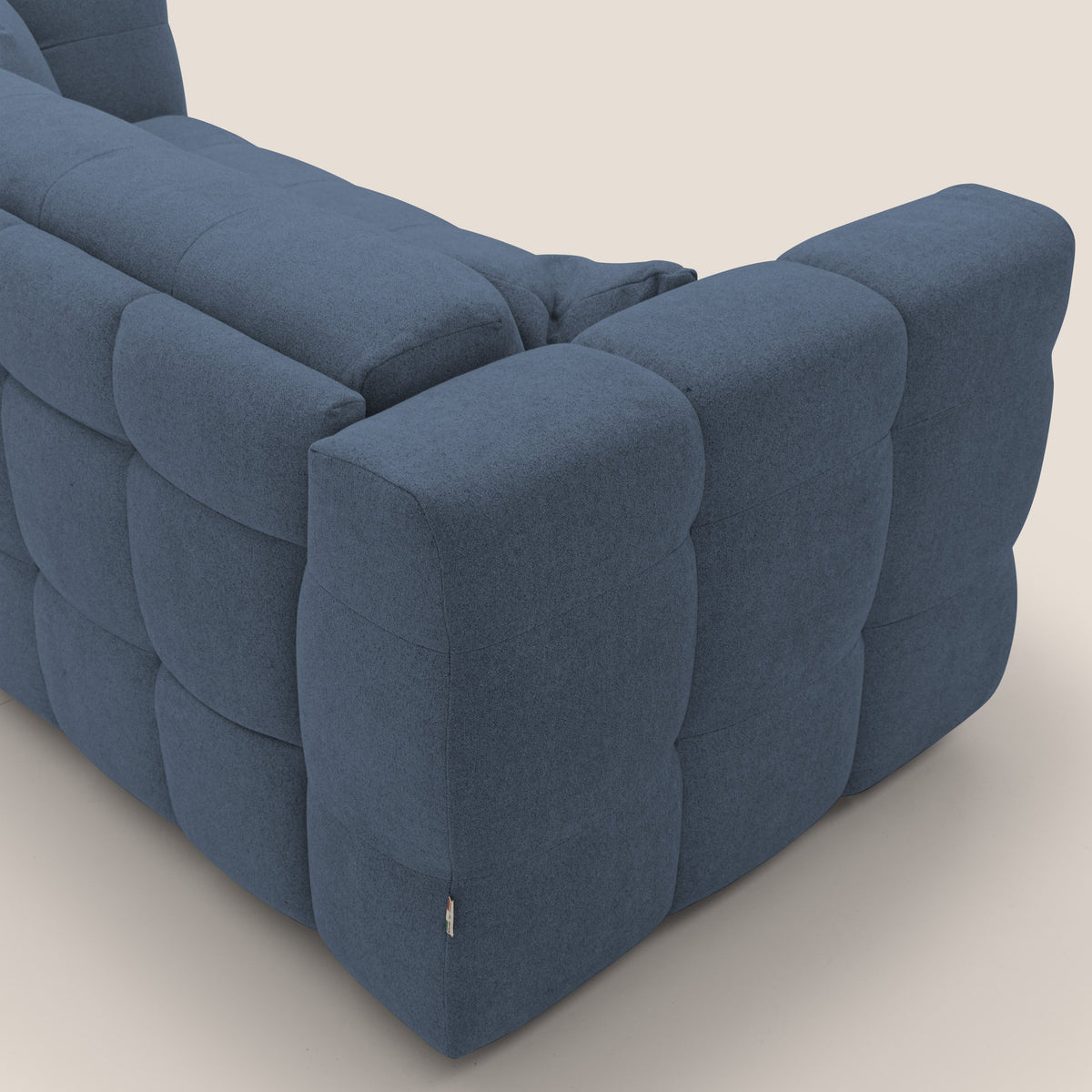 Tender Divano letto matrimoniale dal design innovativo in tessuto bouclet impermeabile T07 blu - divitt.sbs