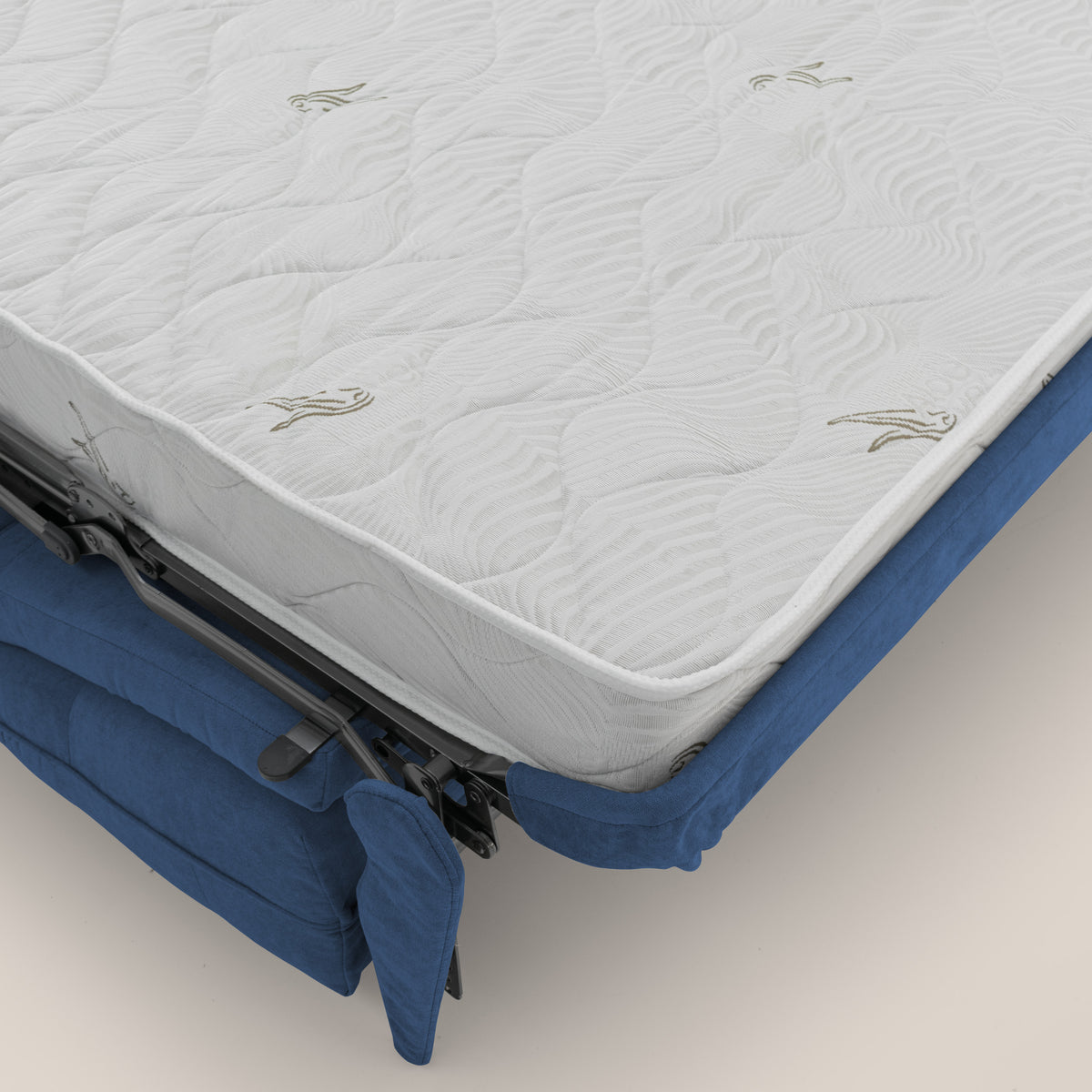 Zeus divano letto angolare con materasso H18 cm pouf mobile in tessuto impermeabile T02 - divitt.sbs
