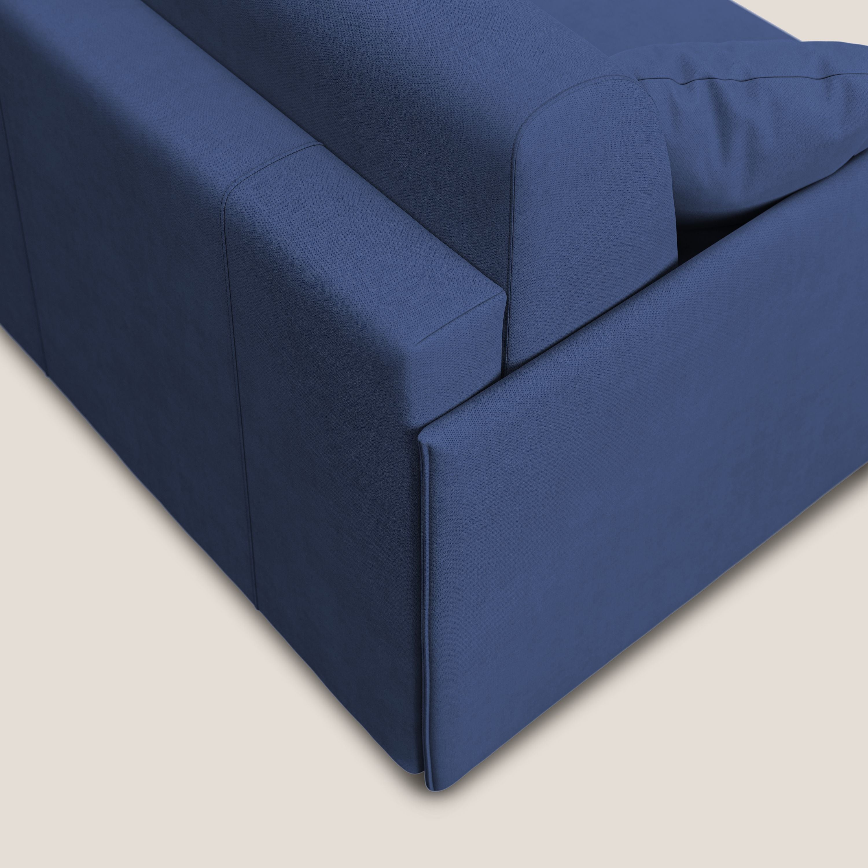 Evans Divano letto in morbido tessuto impermeabile T02 blu - divitt.sbs