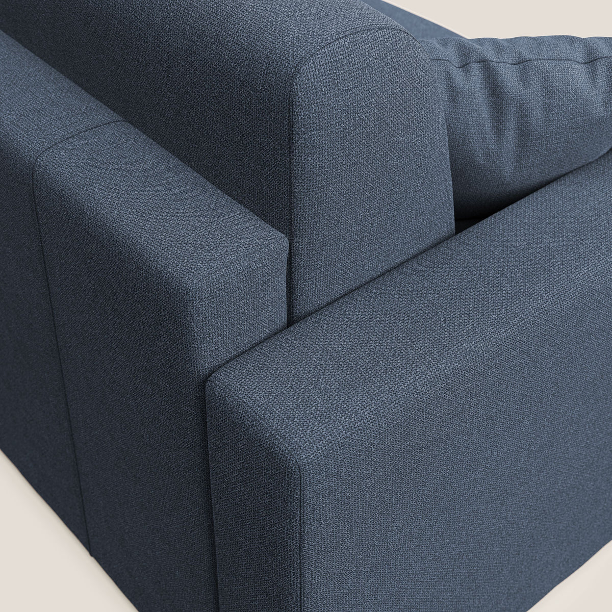 Best Divano letto angolare con penisola in tessuto smacchiabile QuickClean T08 blu - divitt.sbs
