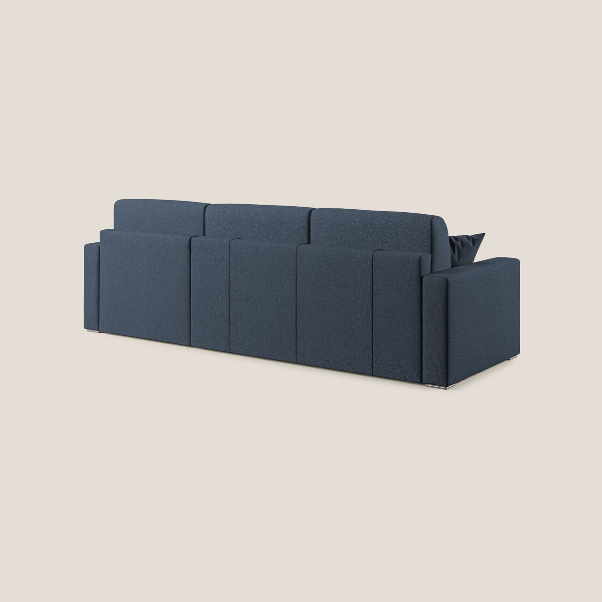 Best Divano letto angolare con penisola in tessuto smacchiabile QuickClean T08 blu - divitt.sbs
