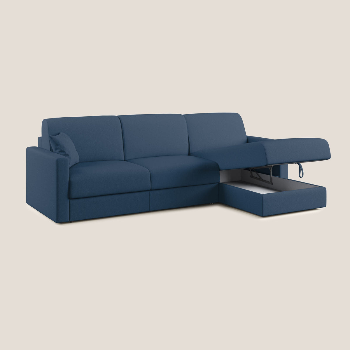 Chris Divano letto angolare 5 posti in tessuto impermeabile T13 blu - divitt.sbs