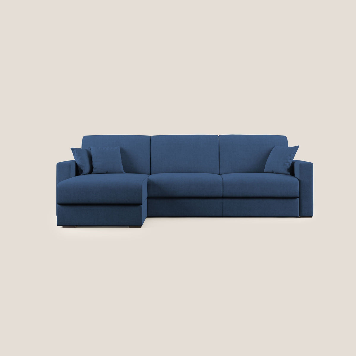 Best Divano letto angolare in tessuto impermeabile T02 blu - divitt.sbs