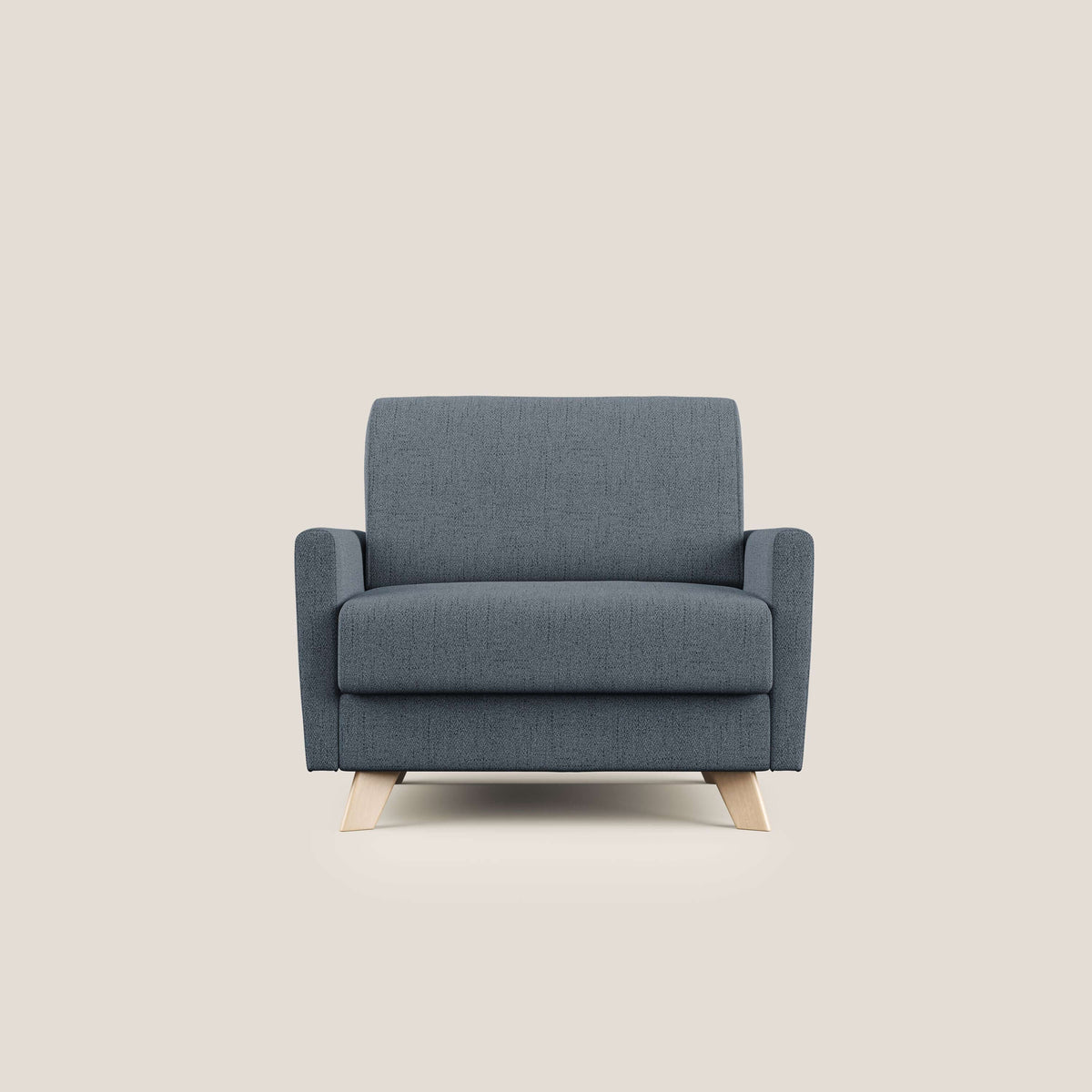 Edgar poltrona letto in tessuto felis impermeabile T03 blu - divitt.sbs