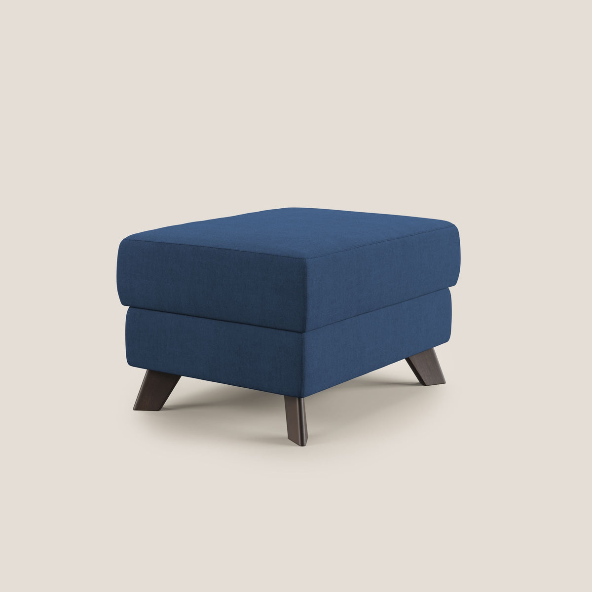 Moon Pouf contenitore e piedini alti in tessuto morbido impermeabile T02 blu - divitt.sbs