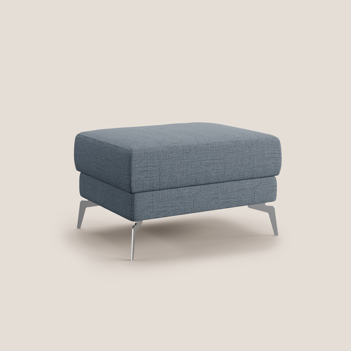 Star Pouf con piedini alti in tessuto impermeabile fiammato T03 blu - divitt.sbs