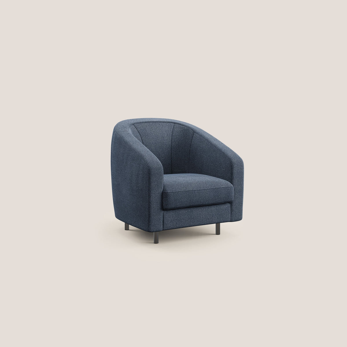 Pandora Poltroncina in morbido tessuto bouclé impermeabile T07 blu - divitt.sbs