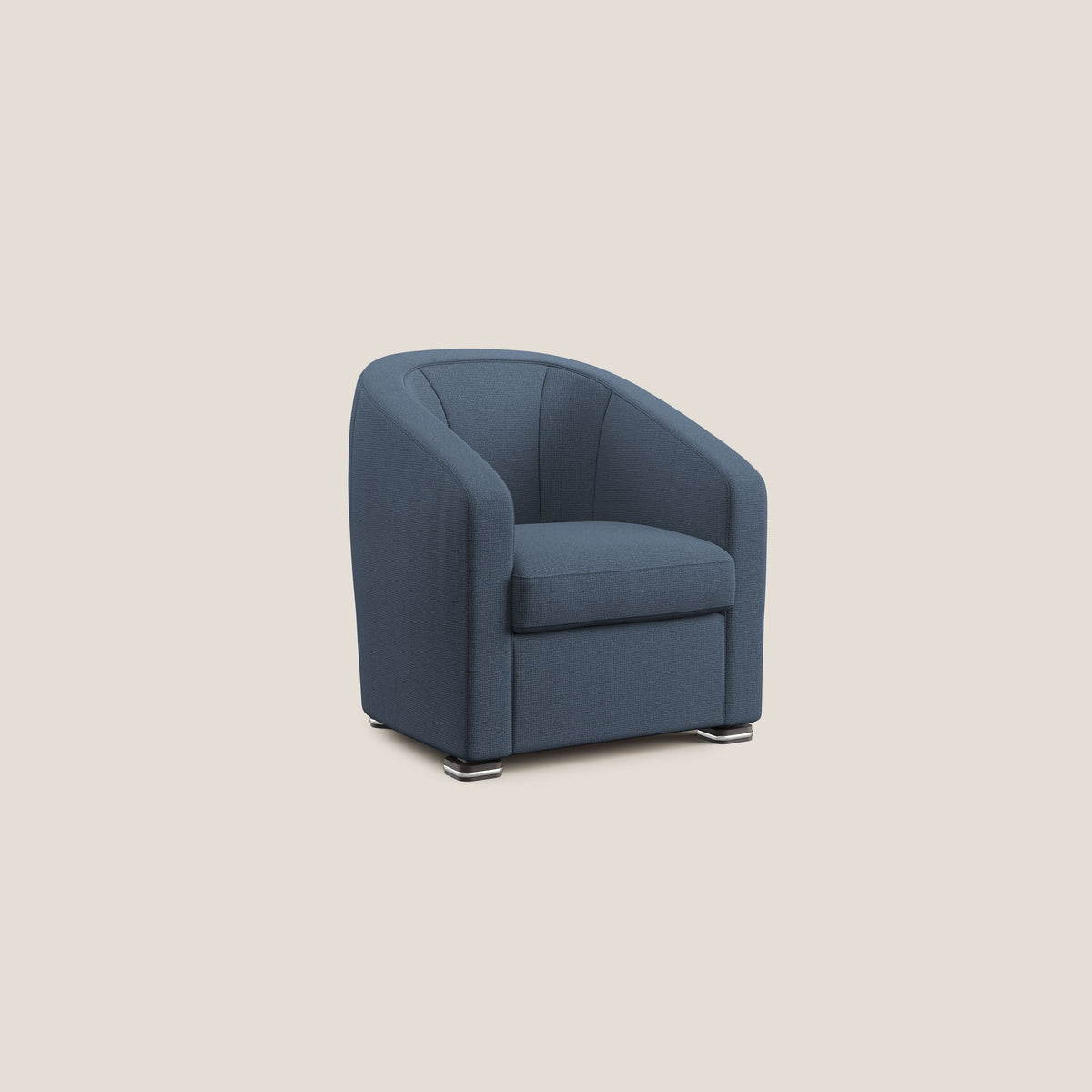 Cloe Poltroncina in tessuto smacchiabile con acqua QuickClean T08 blu - divitt.sbs