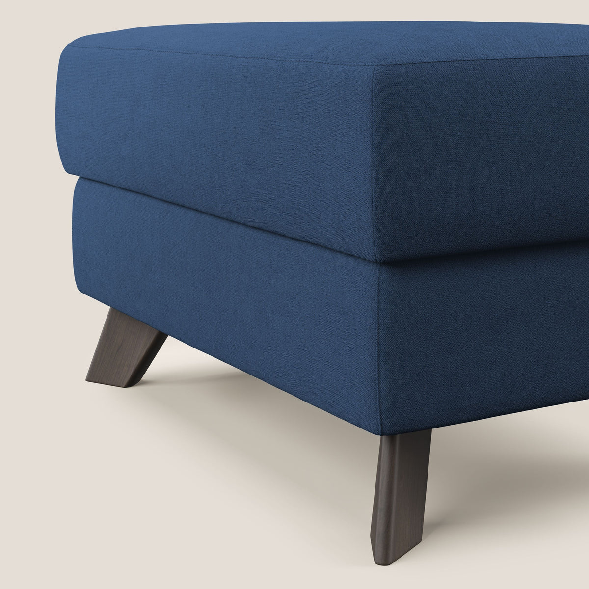 Moon Pouf contenitore e piedini alti in tessuto morbido impermeabile T02 blu - divitt.sbs
