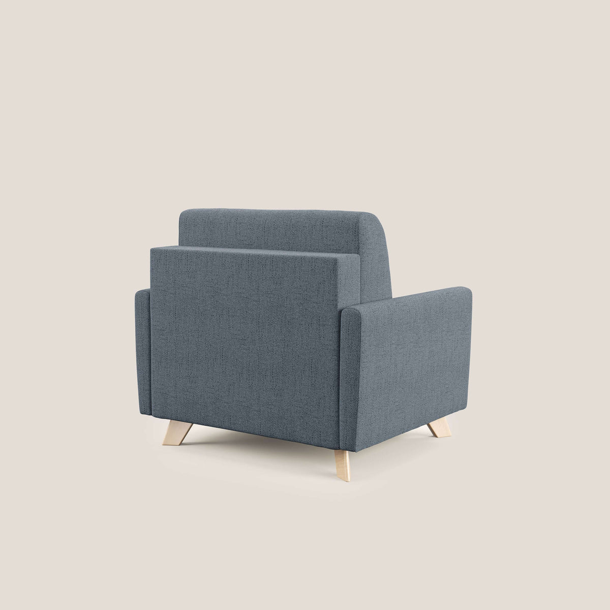 Edgar poltrona letto in tessuto felis impermeabile T03 blu - divitt.sbs