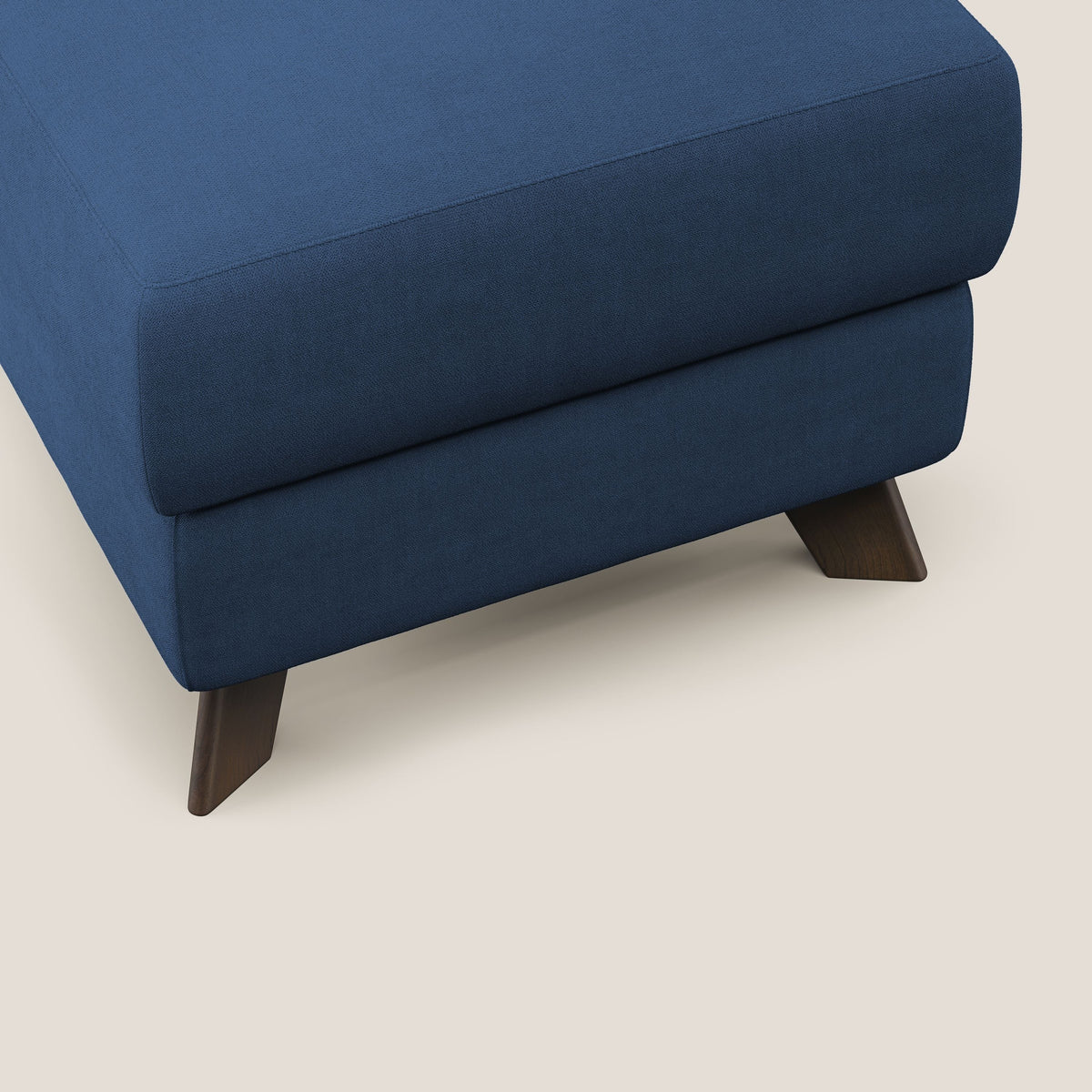 Moon Pouf contenitore e piedini alti in tessuto morbido impermeabile T02 blu - divitt.sbs