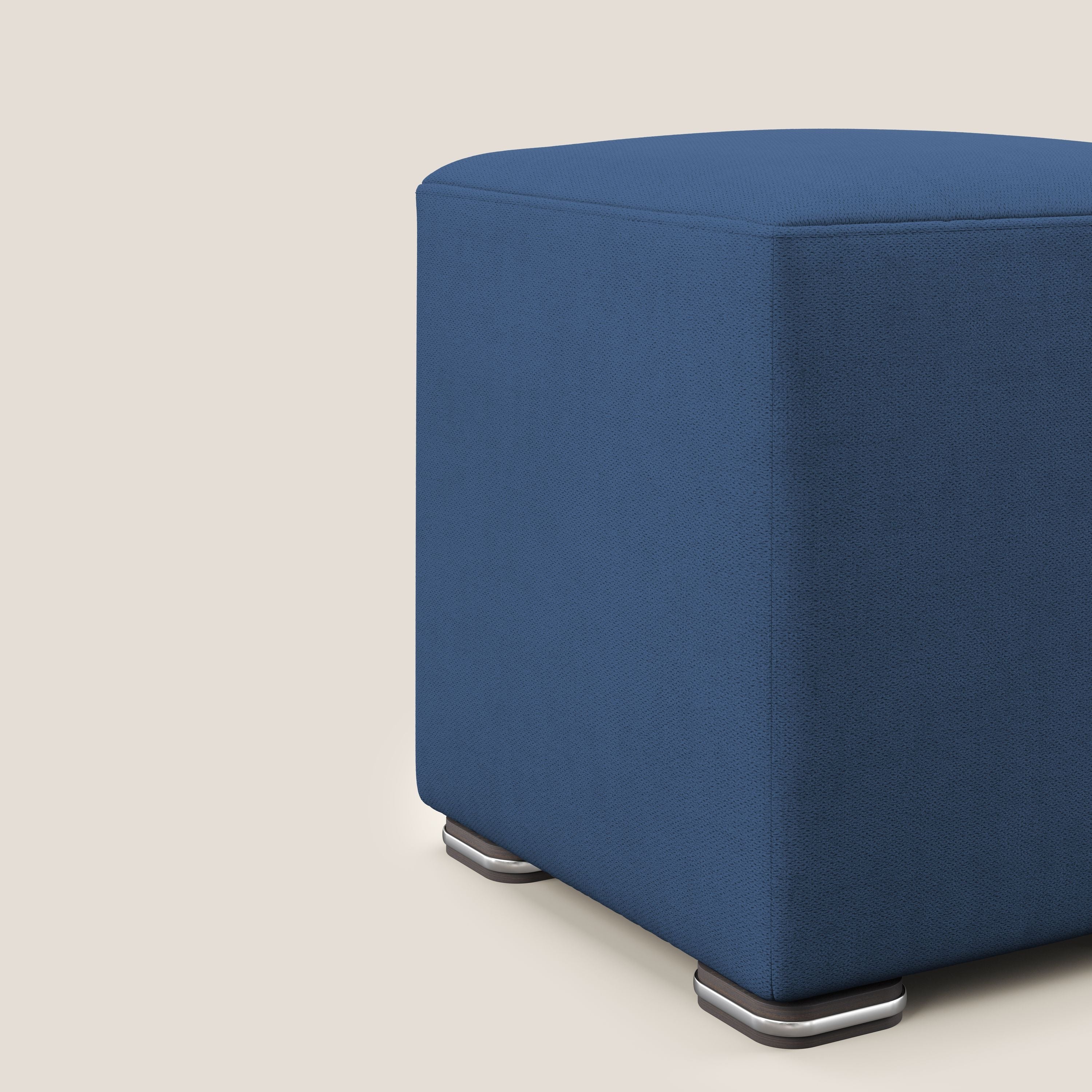 Cube pouf in tessuto morbido impermeabile T02 blu - divitt.sbs
