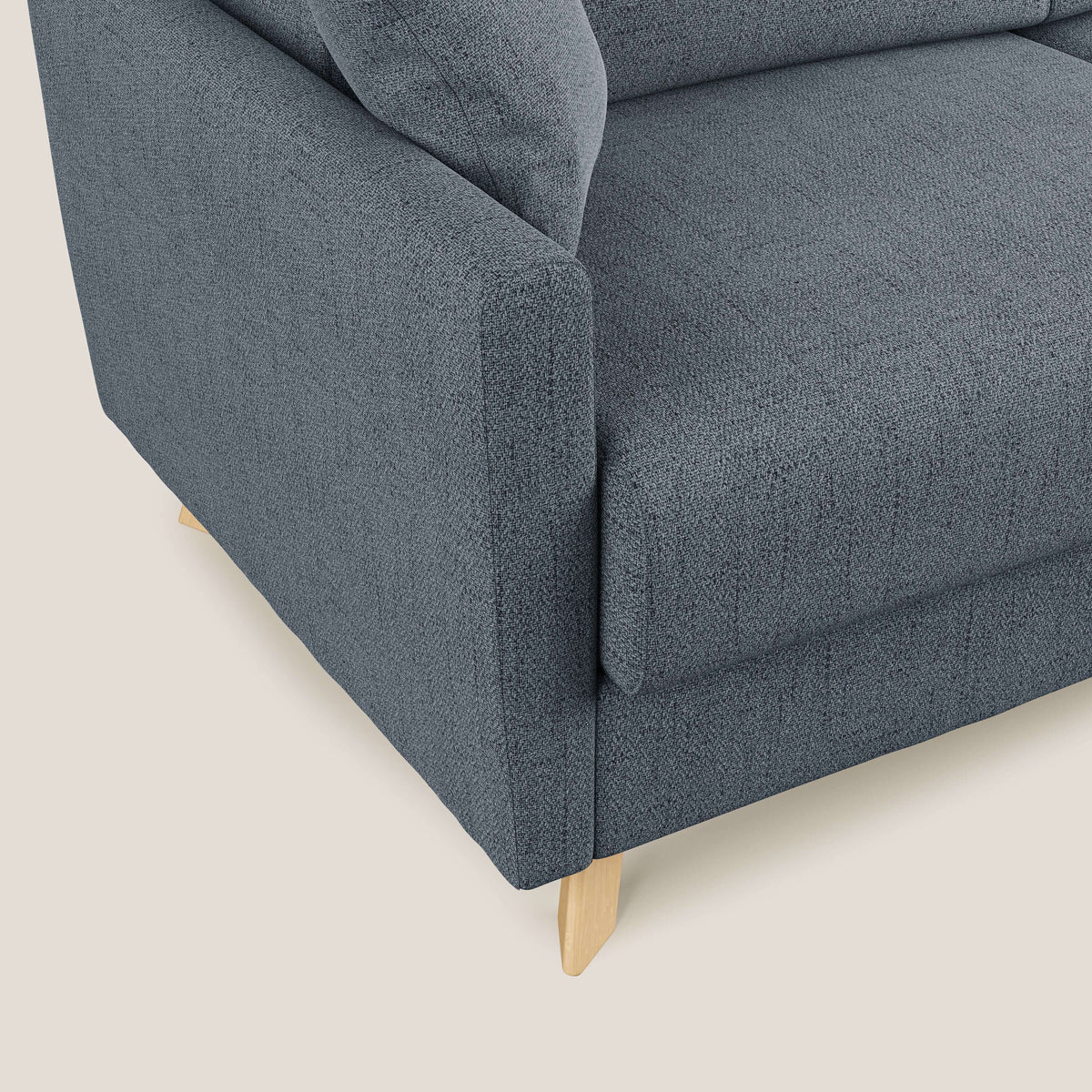 Edgar divano letto angolare in tessuto felis impermeabile T03 blu - divitt.sbs