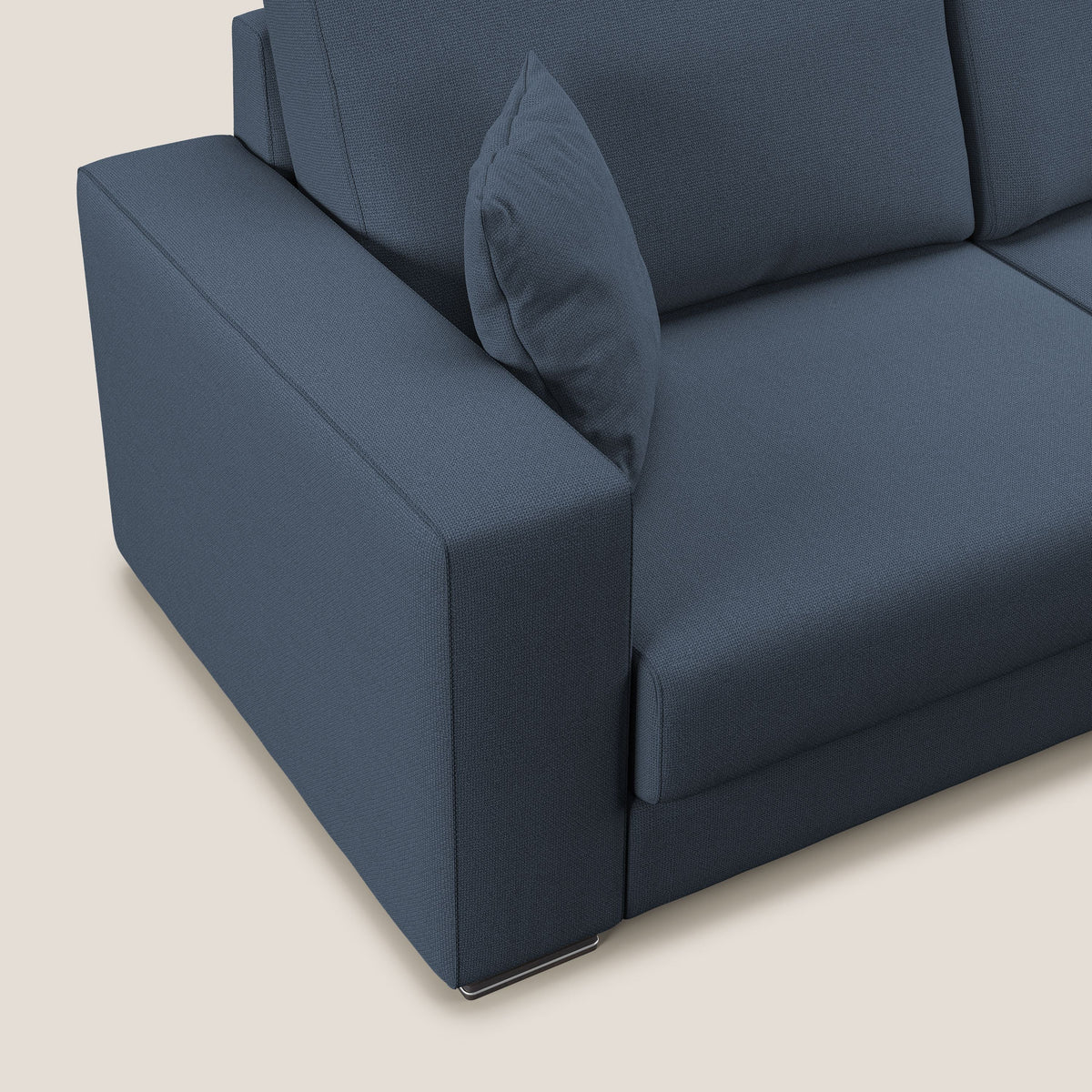 Marte divano angolare in tessuto smacchiabile impermeabile T08 blu - divitt.sbs