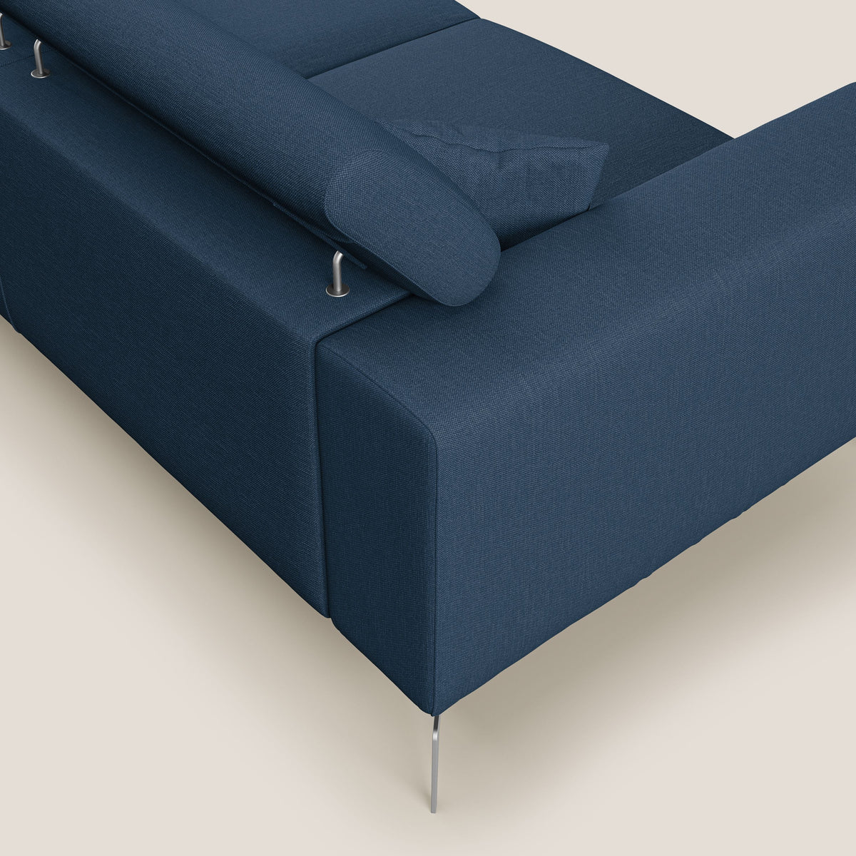 Blade Divano con poggiatesta reclinabili in tessuto impermeabile misto cotone T13 blu - divitt.sbs