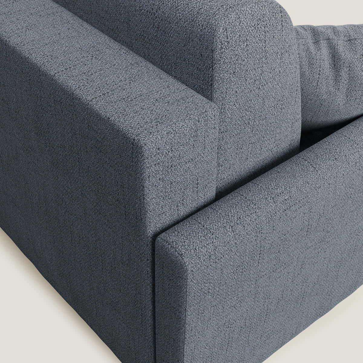 Edgar divano letto angolare in tessuto felis impermeabile T03 blu - divitt.sbs