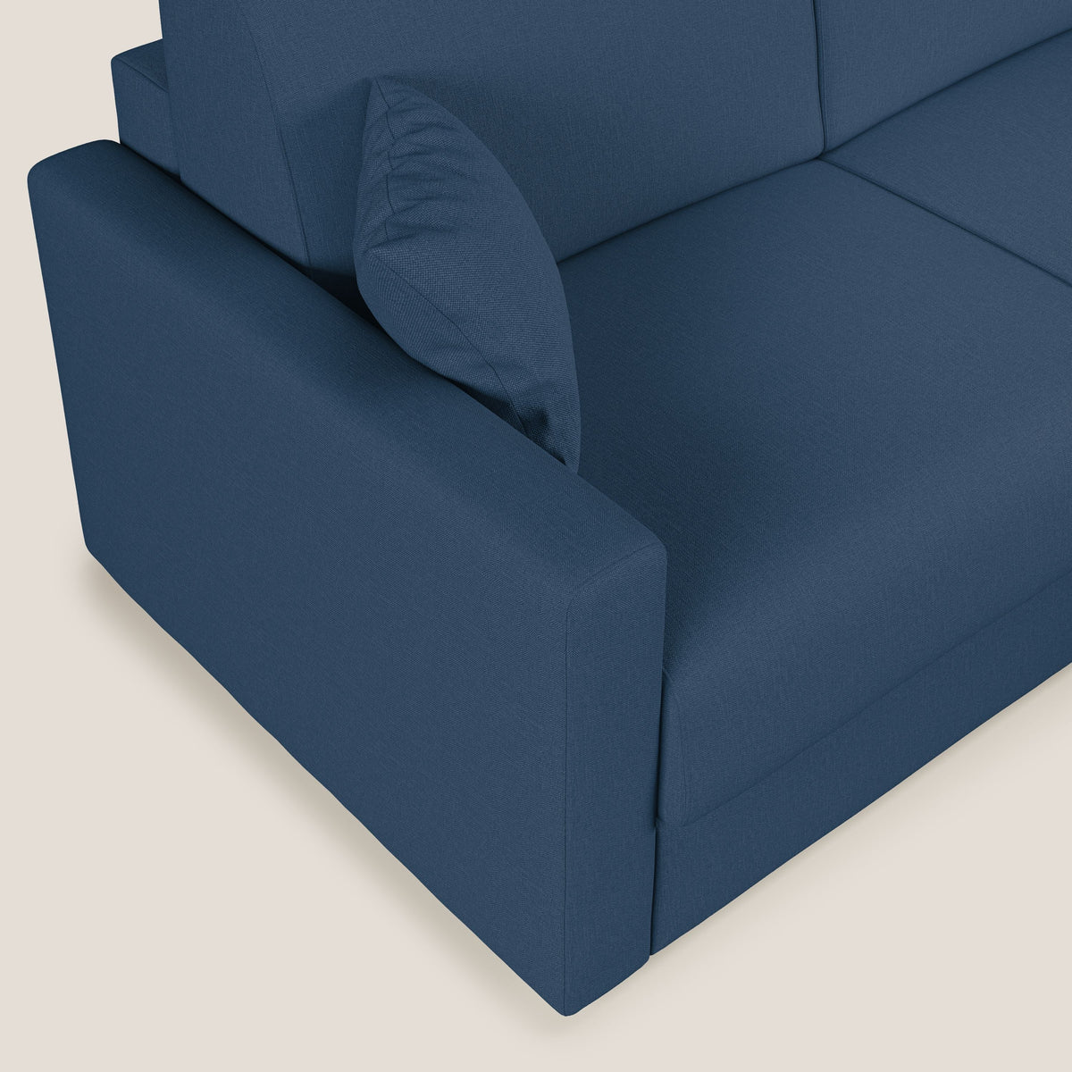 Chris Divano letto angolare 5 posti in tessuto impermeabile T13 blu - divitt.sbs