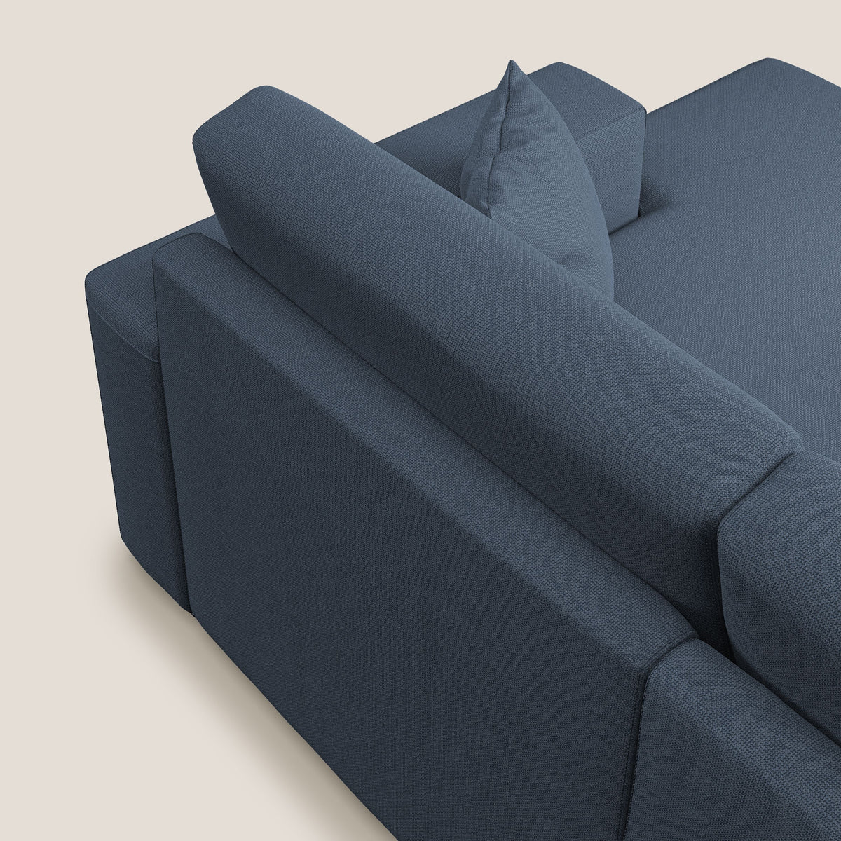 Marte divano angolare in tessuto smacchiabile impermeabile T08 blu - divitt.sbs