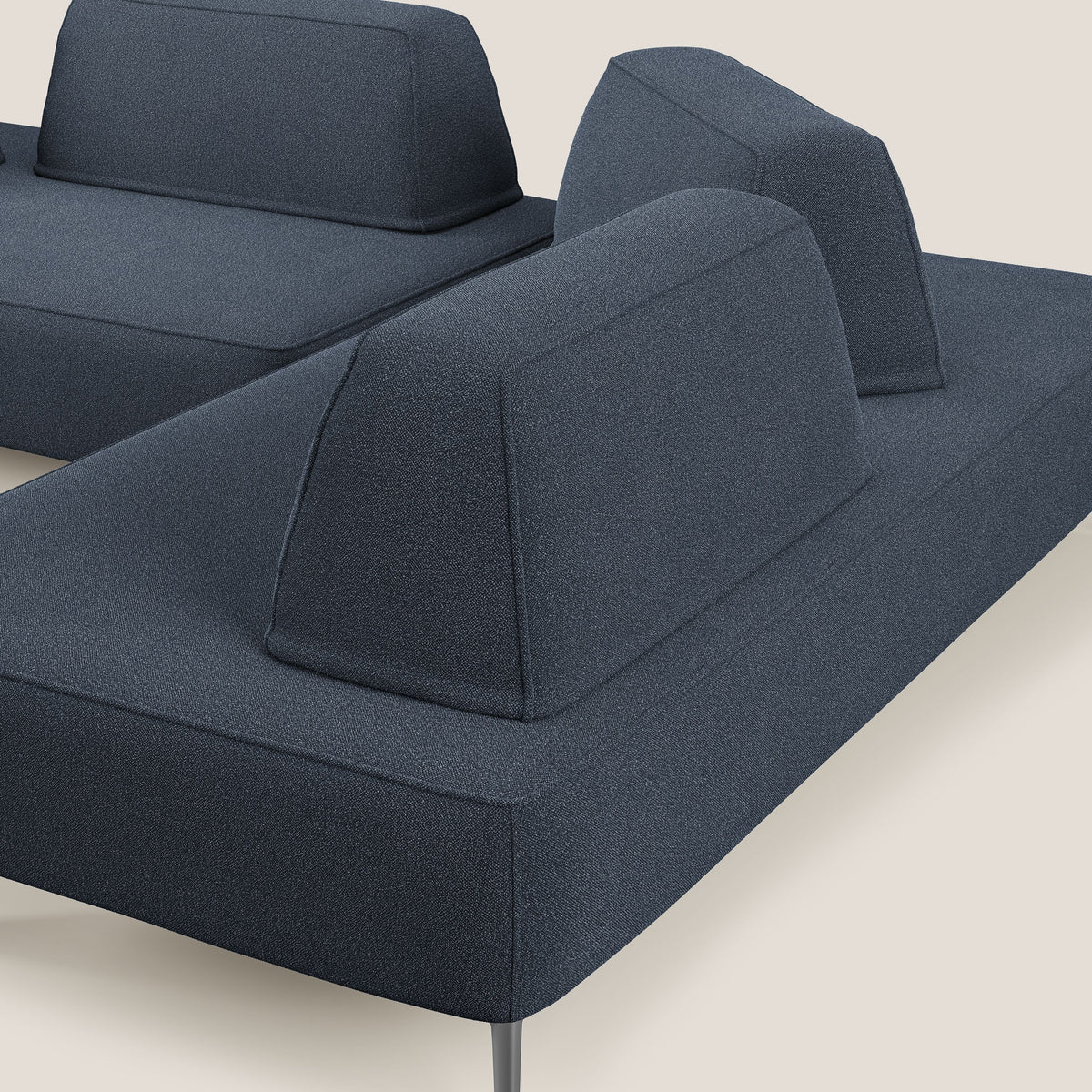 Newton divano angolare modulare con schienali movibili T07 blu - divitt.sbs