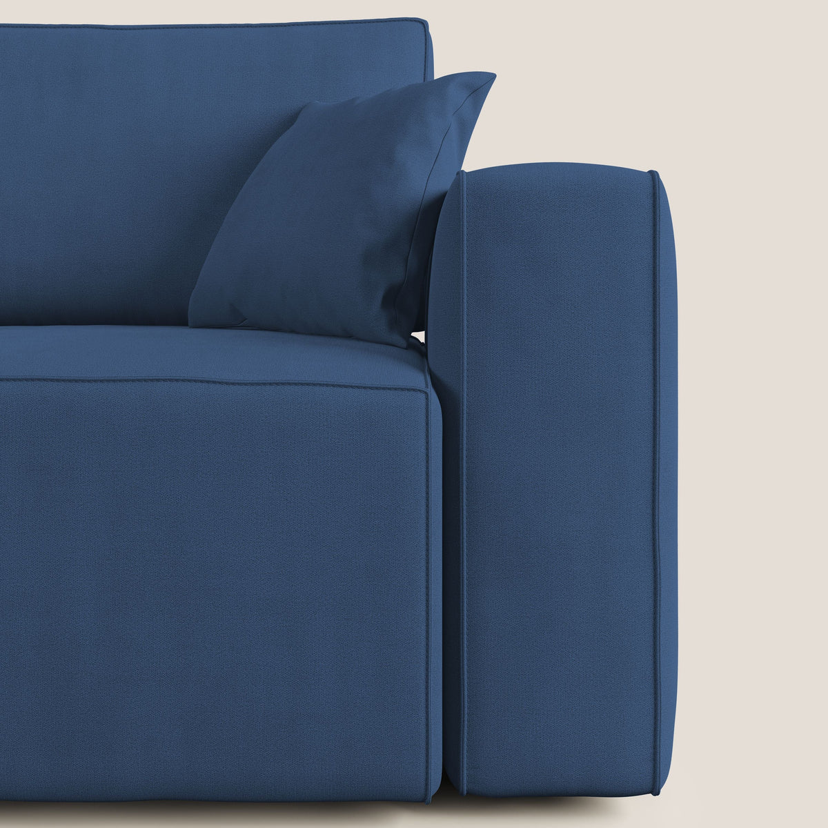 Morfeo divano con sedute estraibili in morbido tessuto impermeabile T02 blu - divitt.sbs