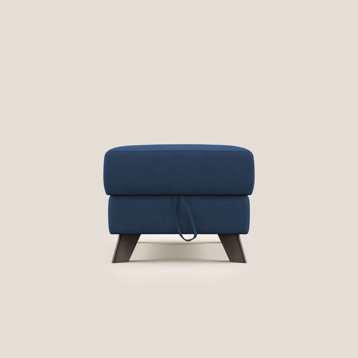 Moon Pouf contenitore e piedini alti in tessuto morbido impermeabile T02 blu - divitt.sbs