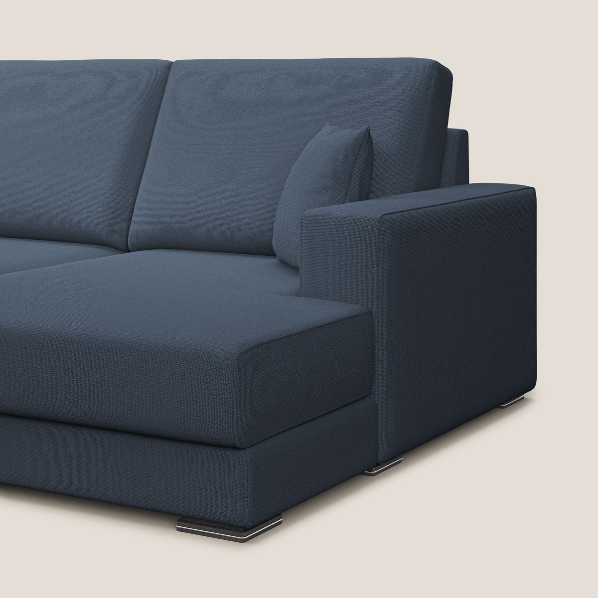 Marte divano angolare in tessuto smacchiabile impermeabile T08 blu - divitt.sbs
