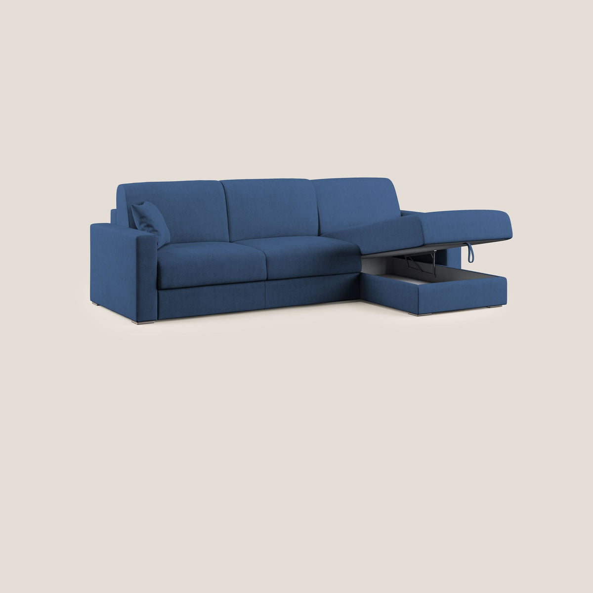Best Divano letto angolare in tessuto impermeabile T02 blu - divitt.sbs