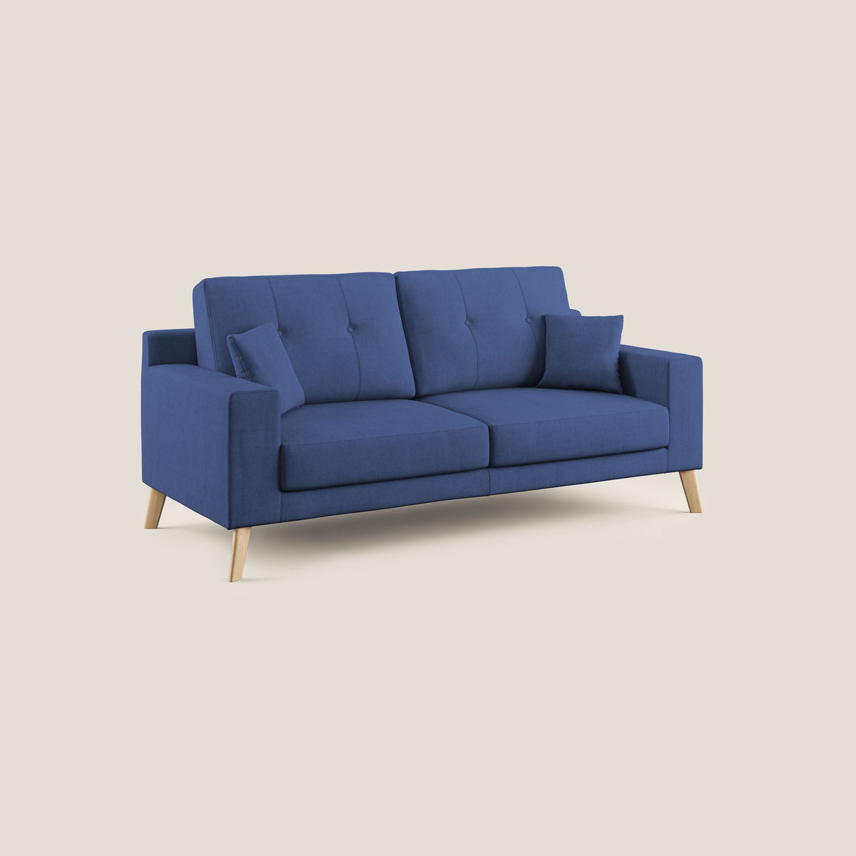 Danish divano moderno in tessuto morbido impermeabile T02 blu - divitt.sbs